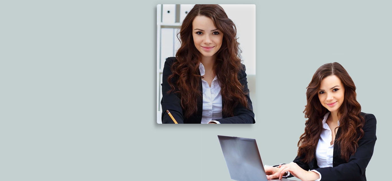 Молода начальниця та її_портрет по фотографії