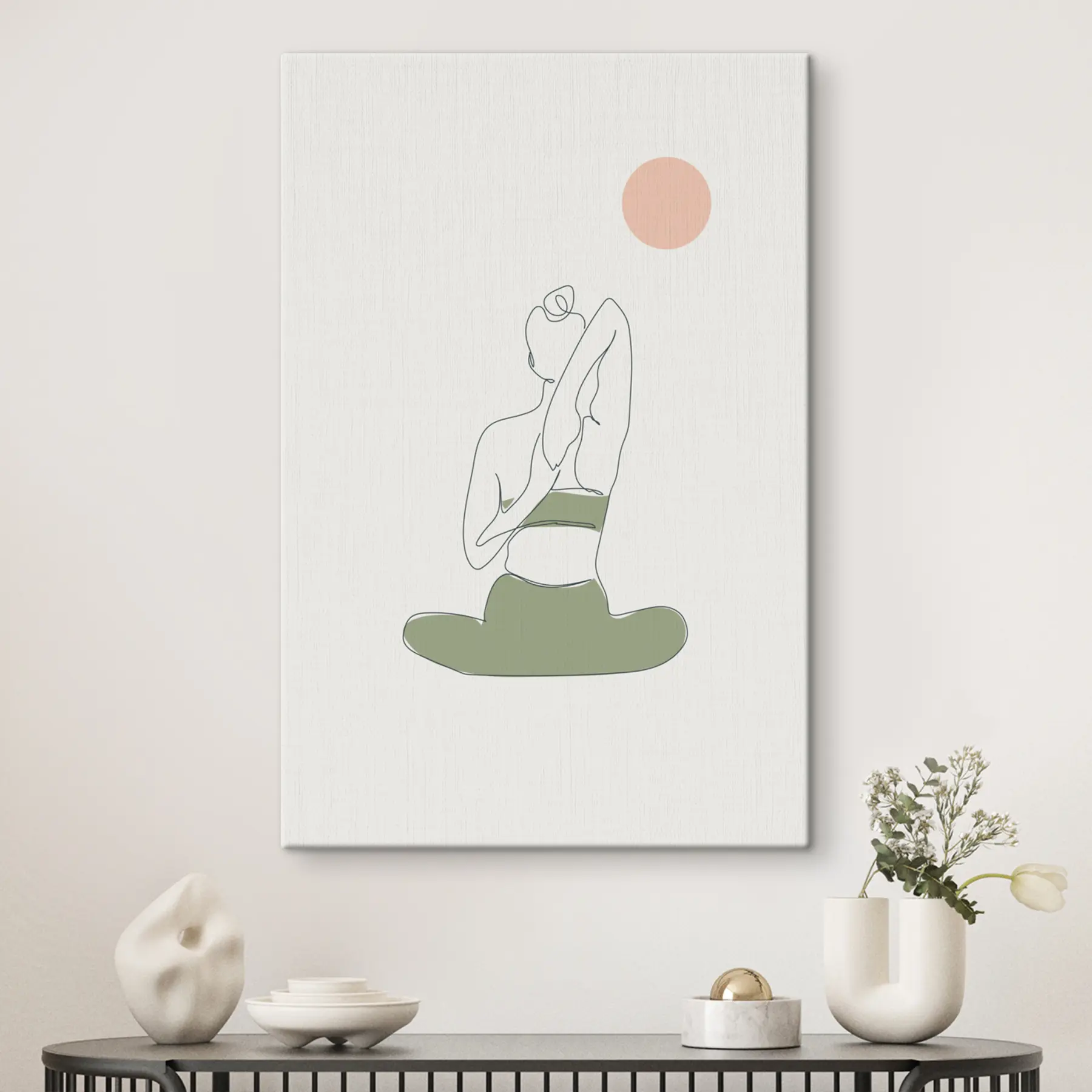 Картина Дівчина йога поза Корови асана s37994