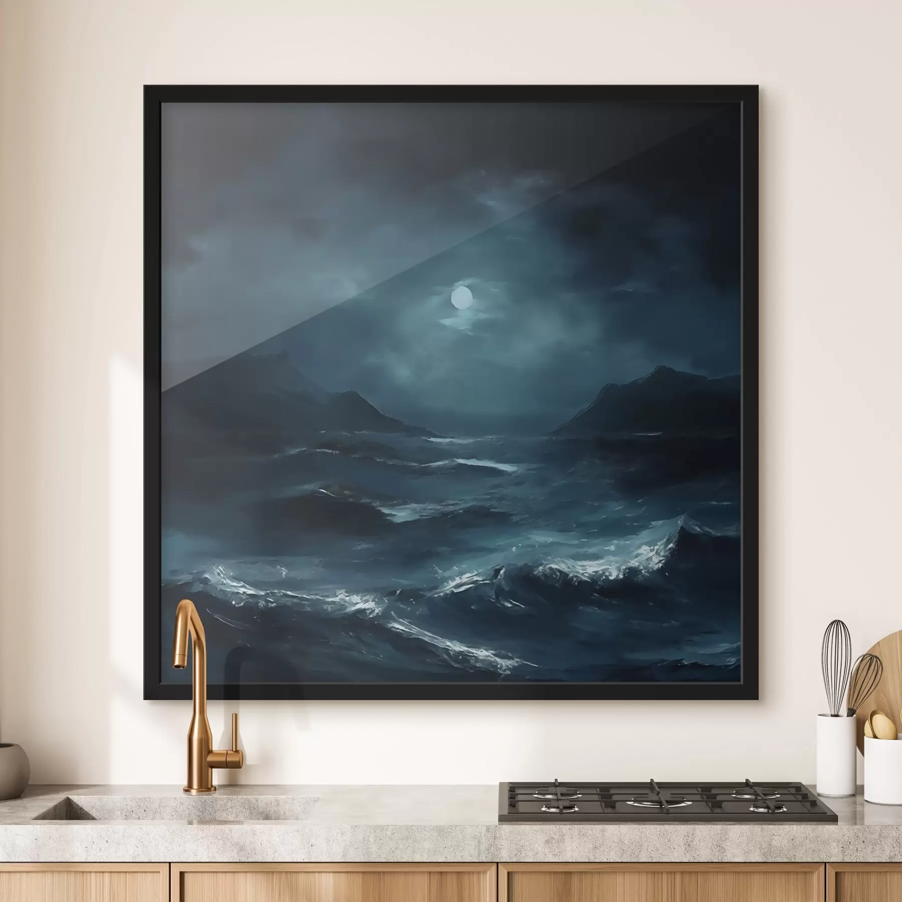 Картина Місячне сяйво на нічному морі f38323