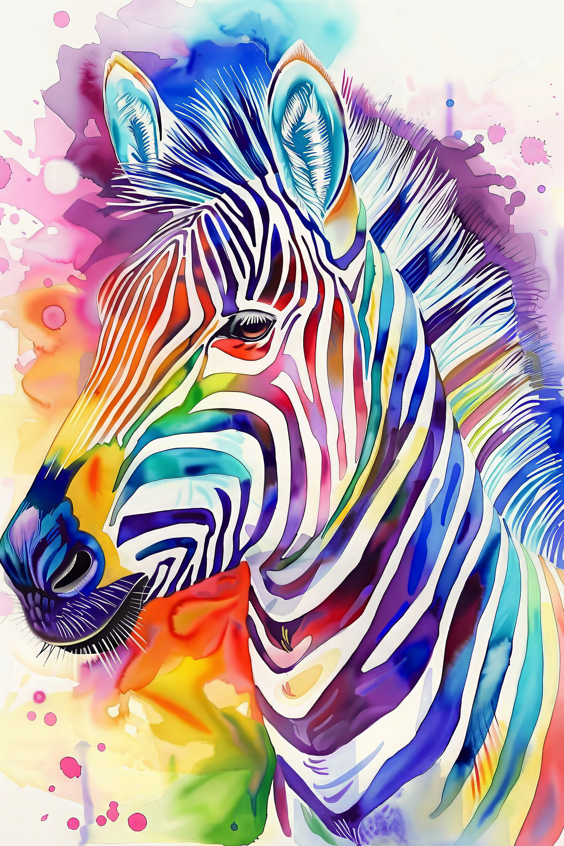 絵画 Zebrappy Картина на полотні під живопис Різнокольорові зебри № s38379 в ART