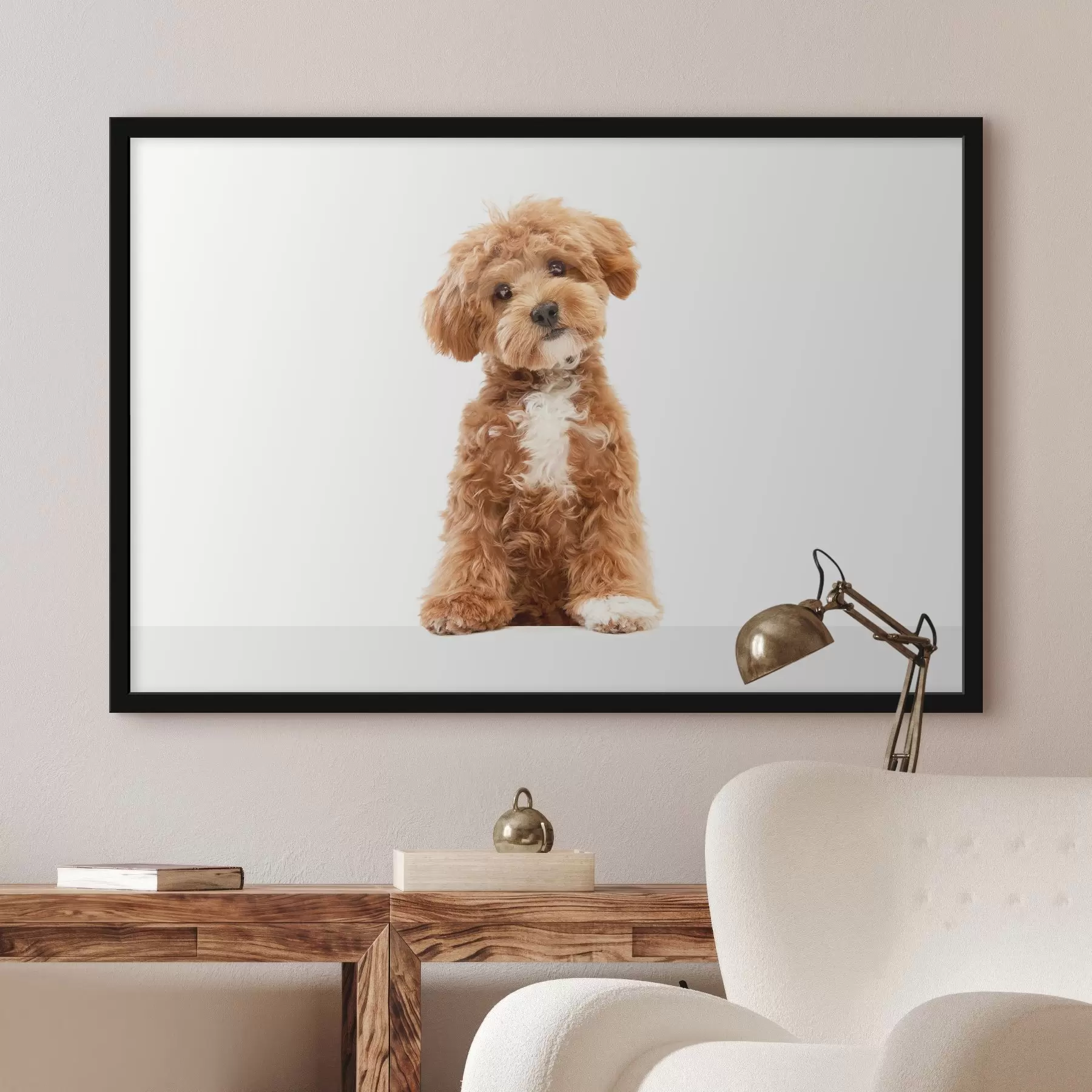 Картина Чарівне цуценя з цікавим виразом обличчя f37750