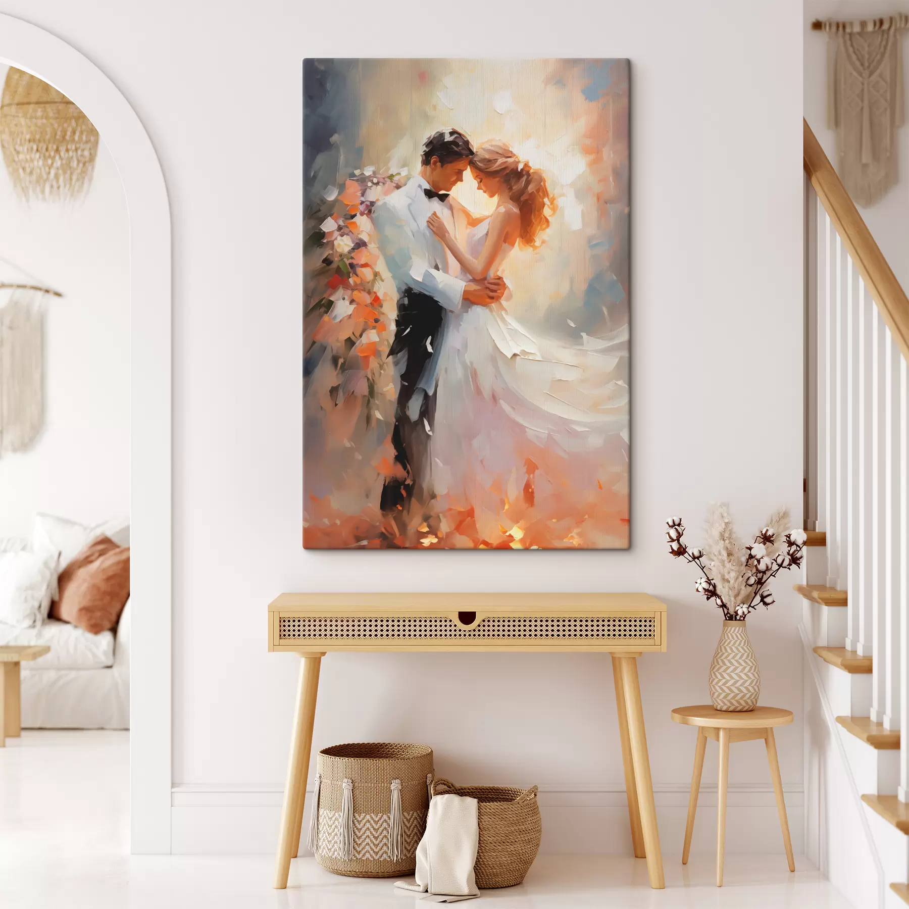 Картина Наречений і наречена танці олійного живопису s39925