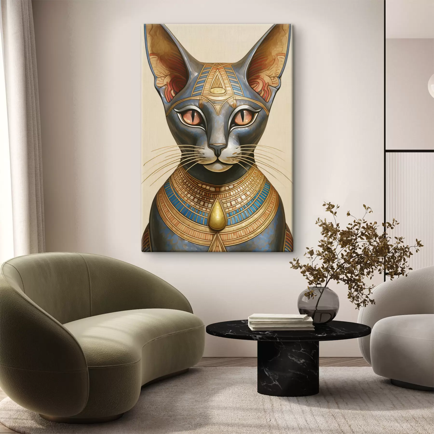 Картина Величний єгипетський кіт у парадному вбранні s38724
