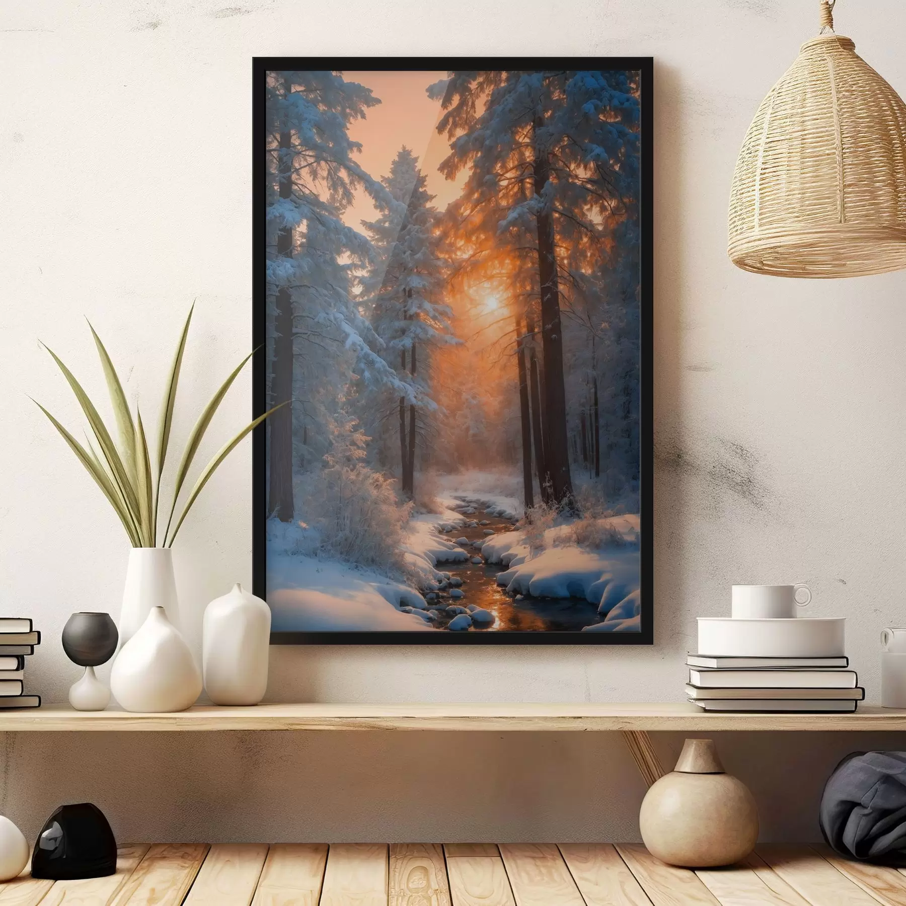 Картина Потік взимку влітку f41590