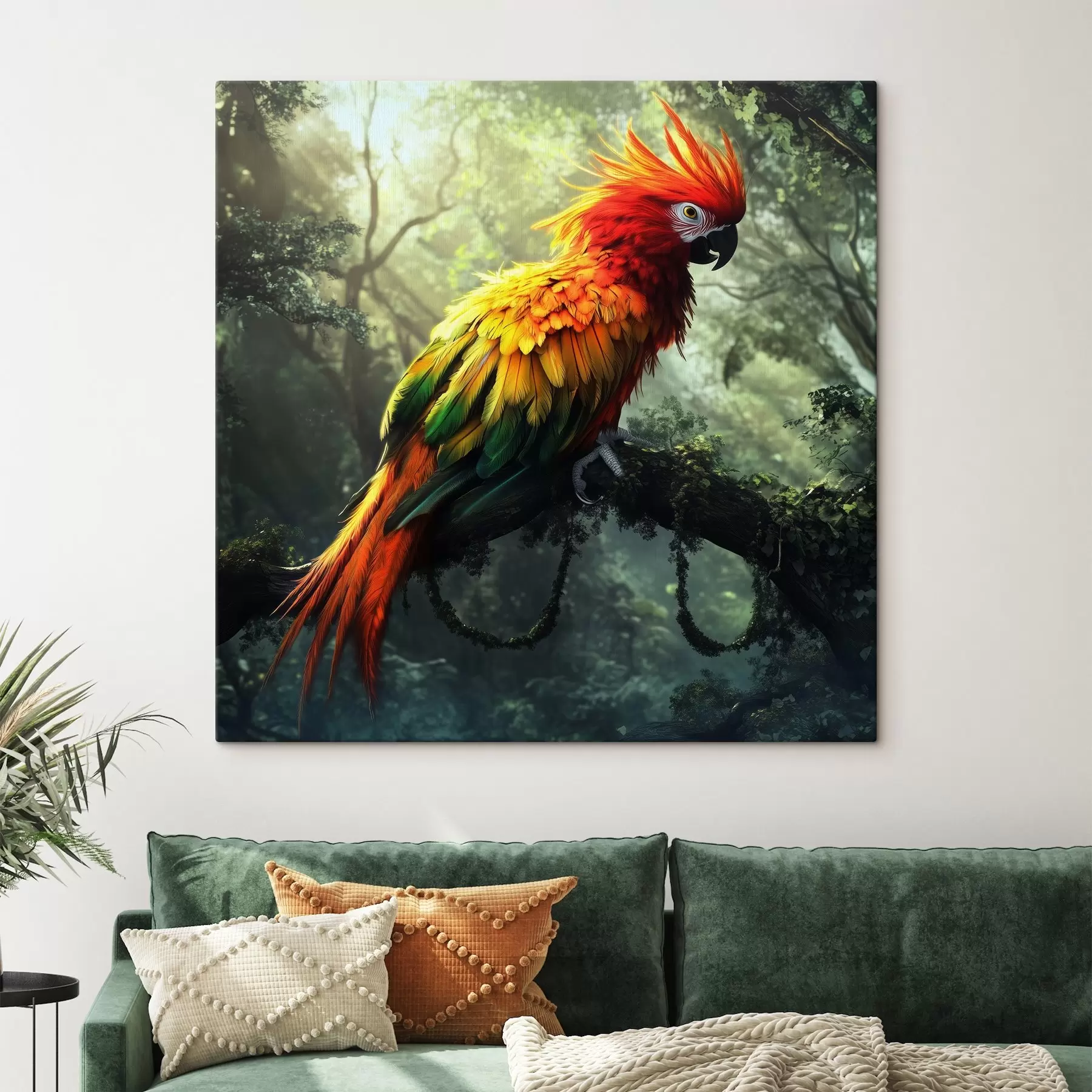 Картина Барвистий папуга в джунглях s41967