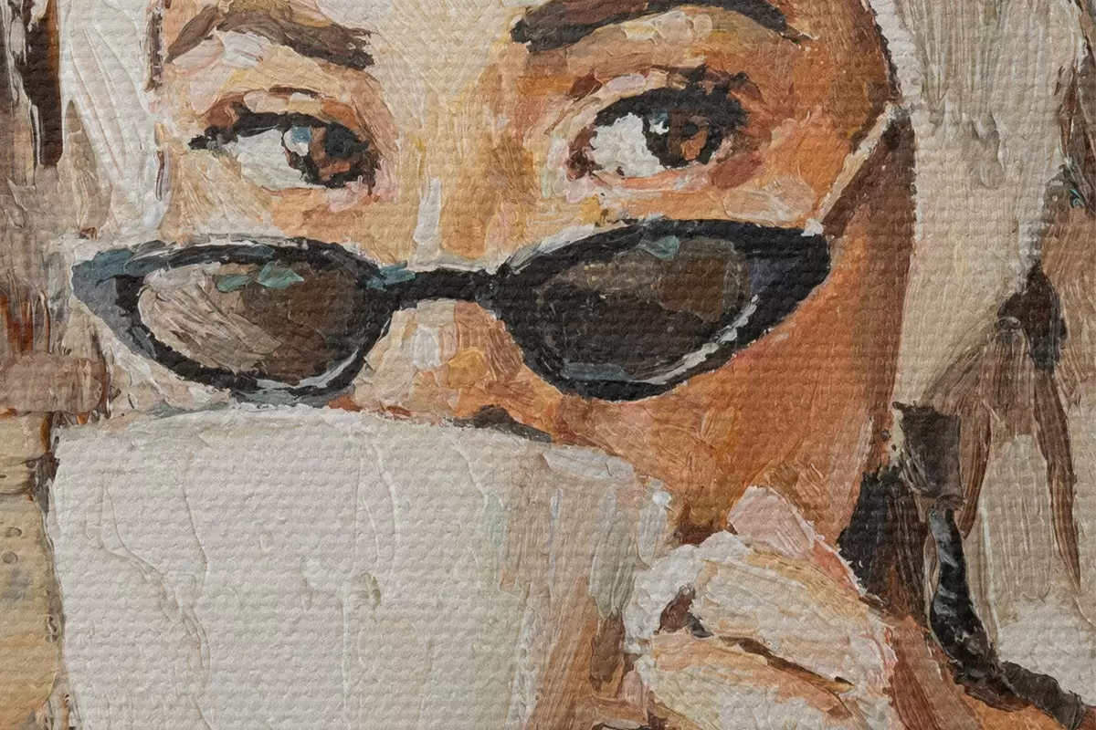 Кругла картина Щока, фарба та художня фарба r25964