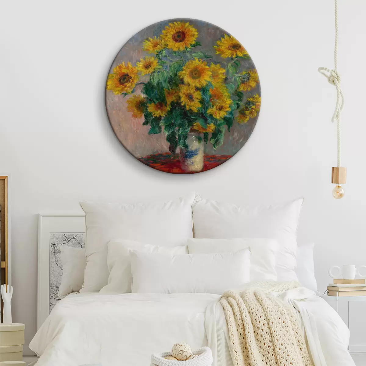 Кругла картина Соняшники. Вінсент Ван Гог r12312