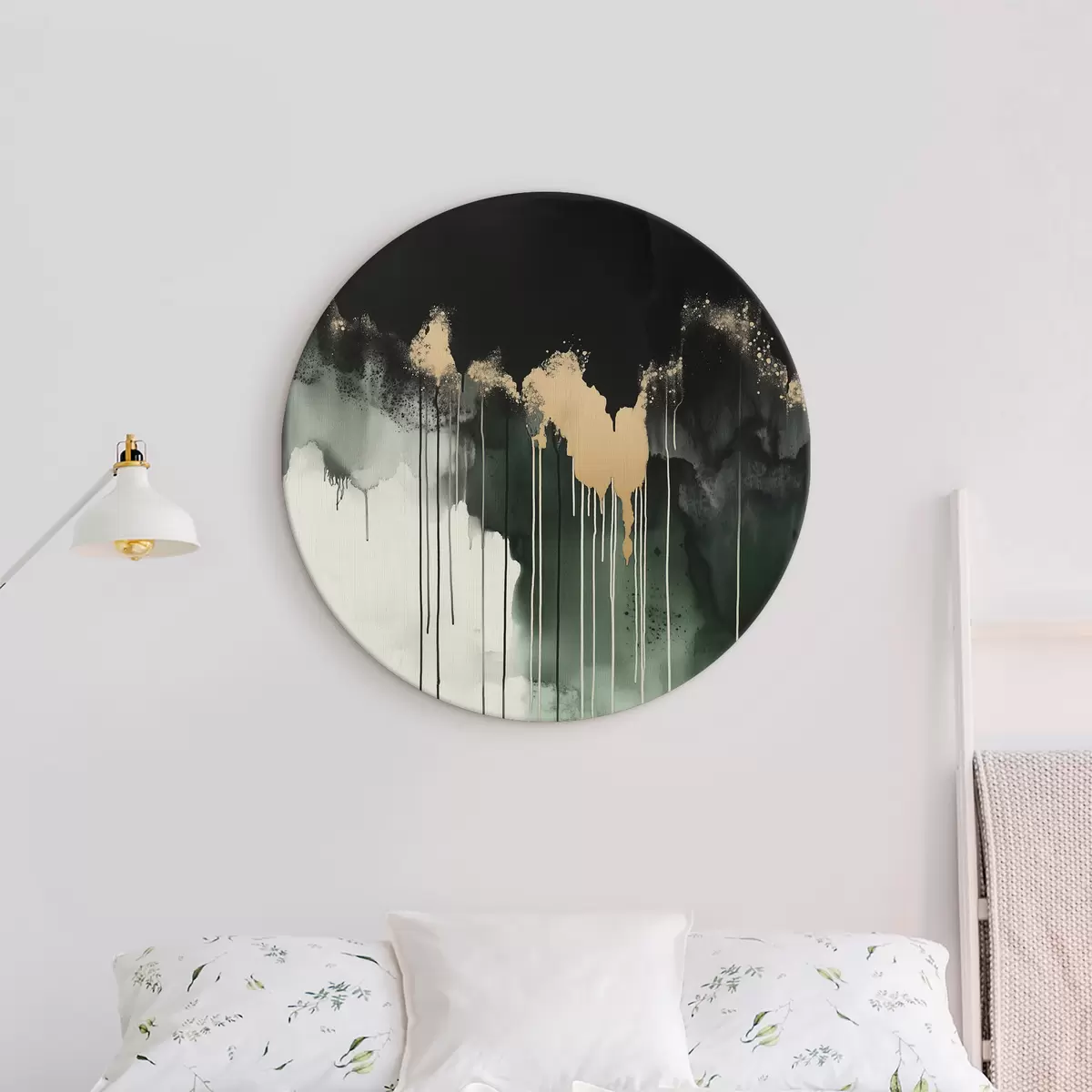 Кругла картина Акрилова фарба стікає r39919