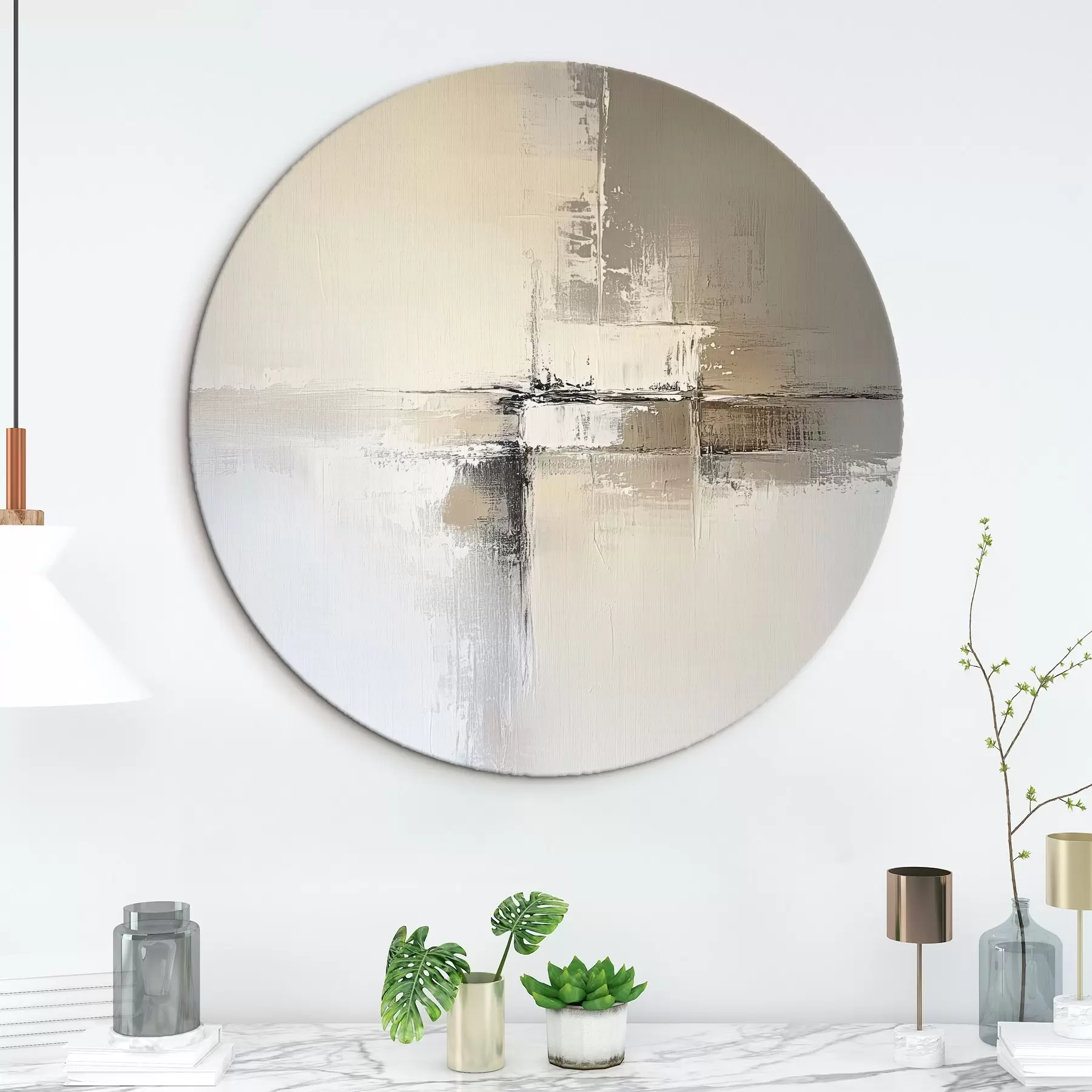 Картина Абстракція у відтінках бежевого r41353