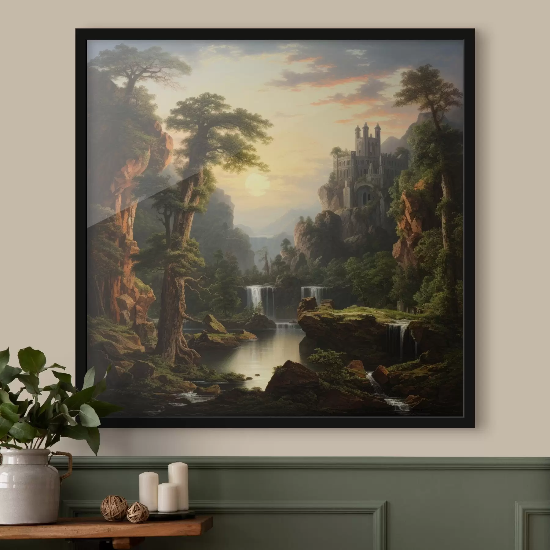 Картина Водоспад у горах f42386