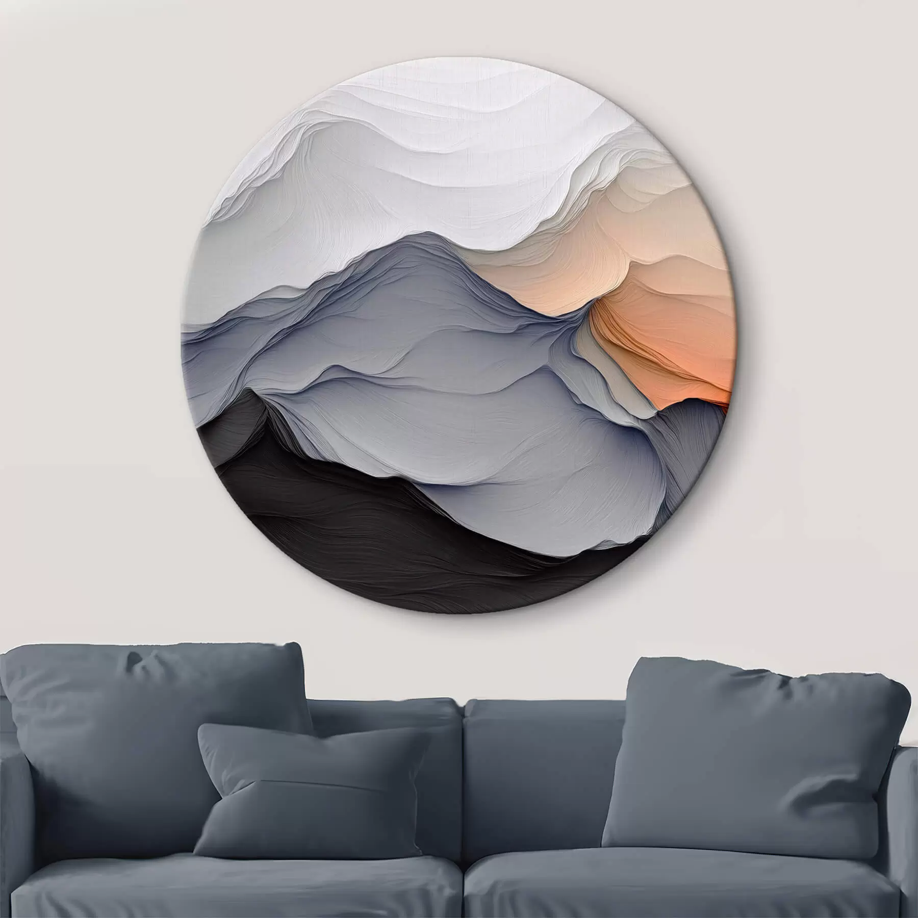 Картина Абстракція з імітацією або гори r42457