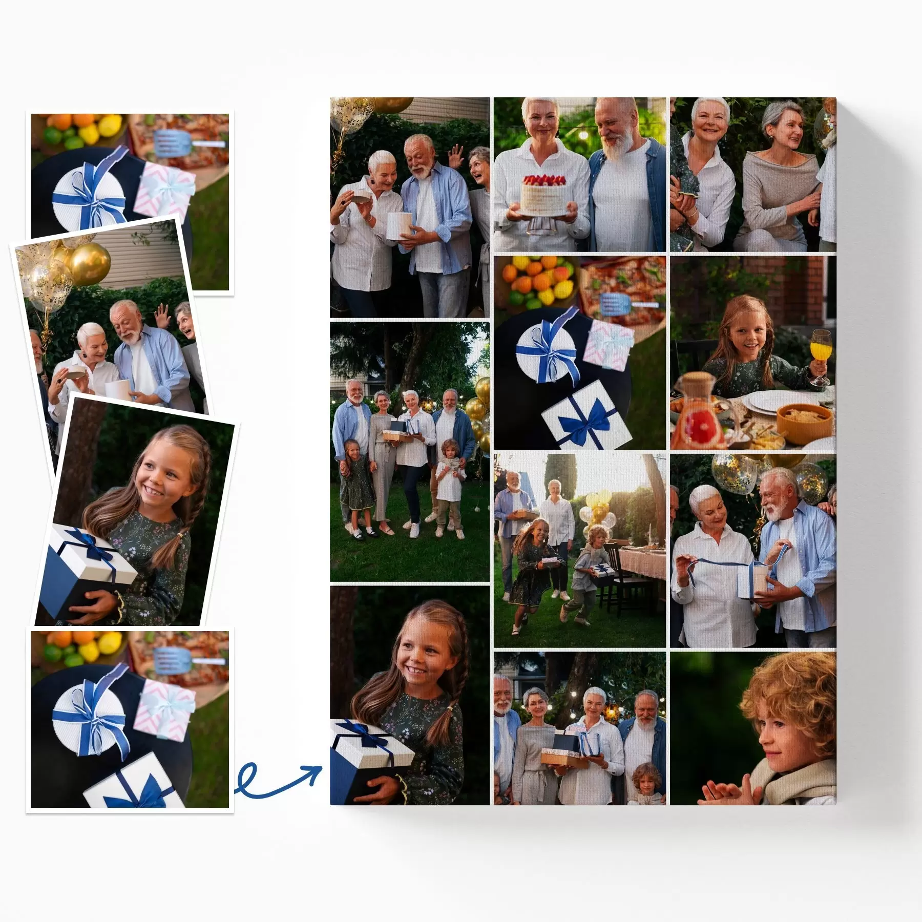 Картина Фотоколаж на полотні в подарунок на ювілей s42738