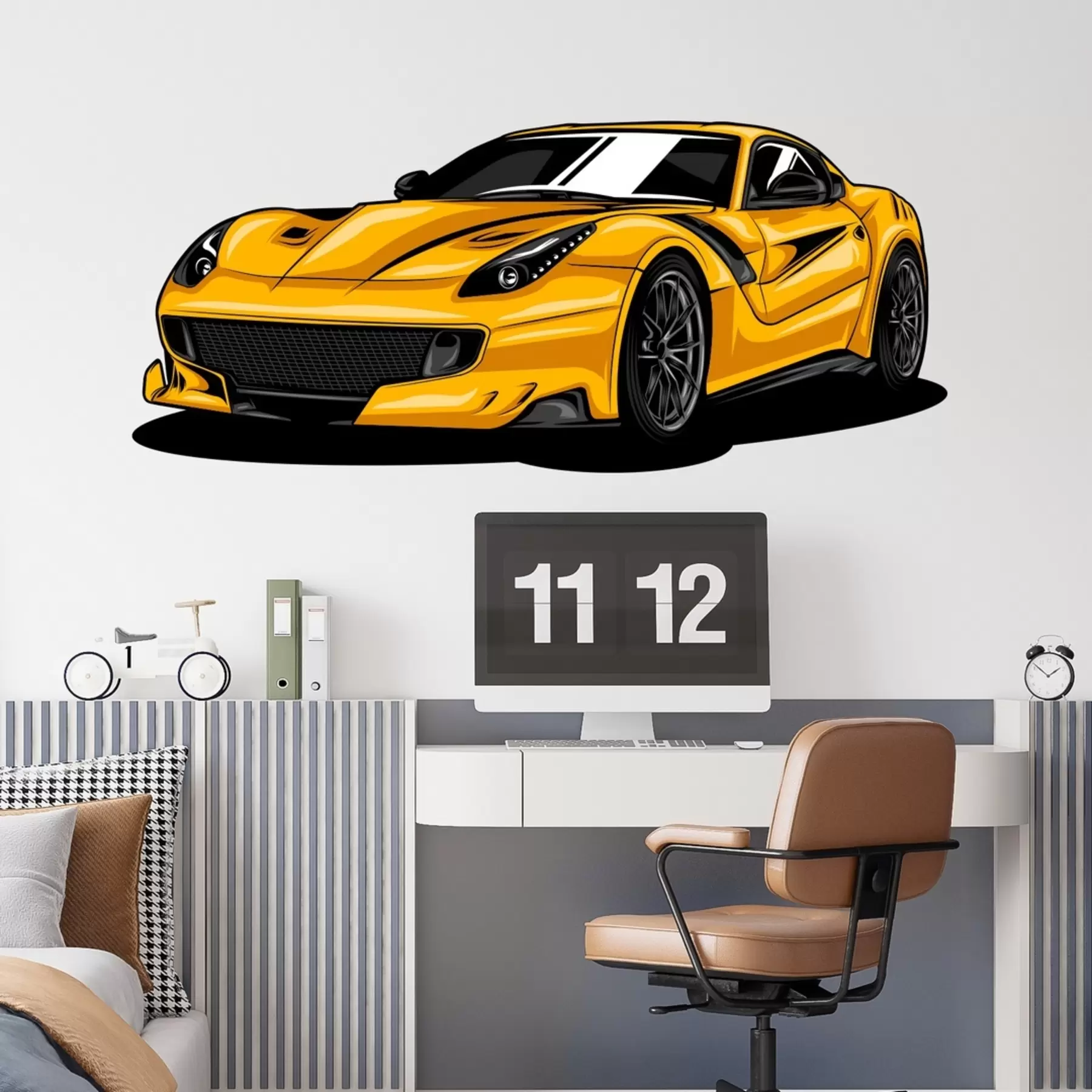 Картина Жовтий спортивний автомобіль n00060