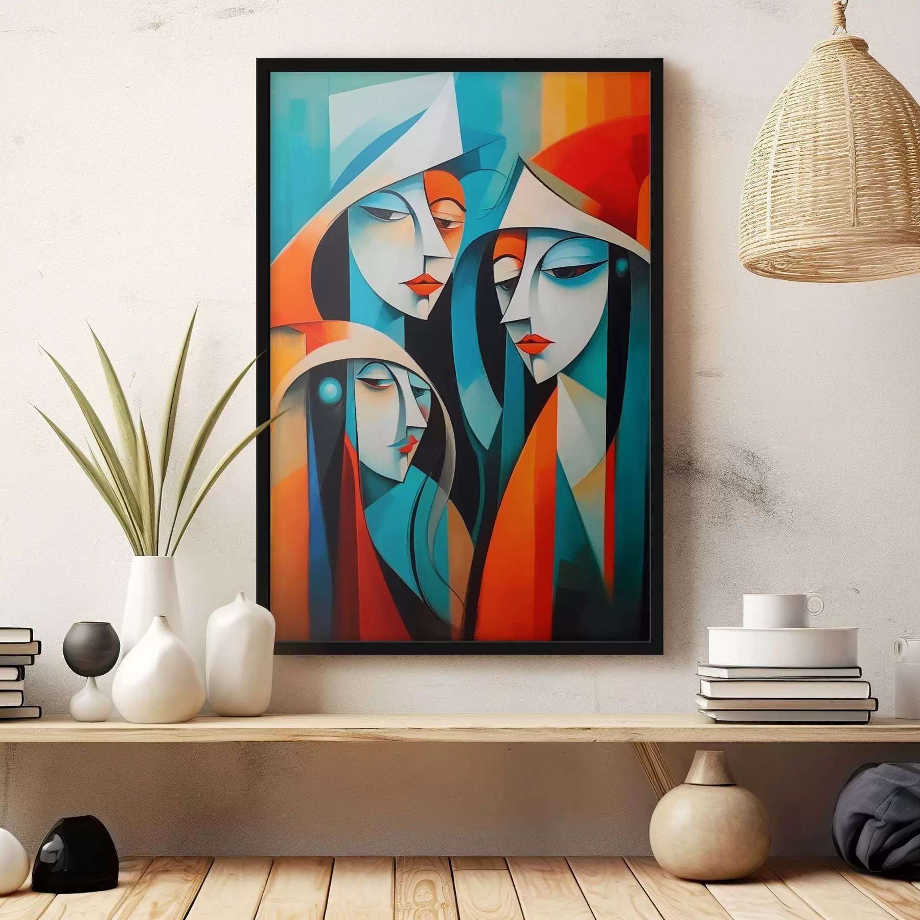 Картина Абстрактне зображення жіночих портретів f43411