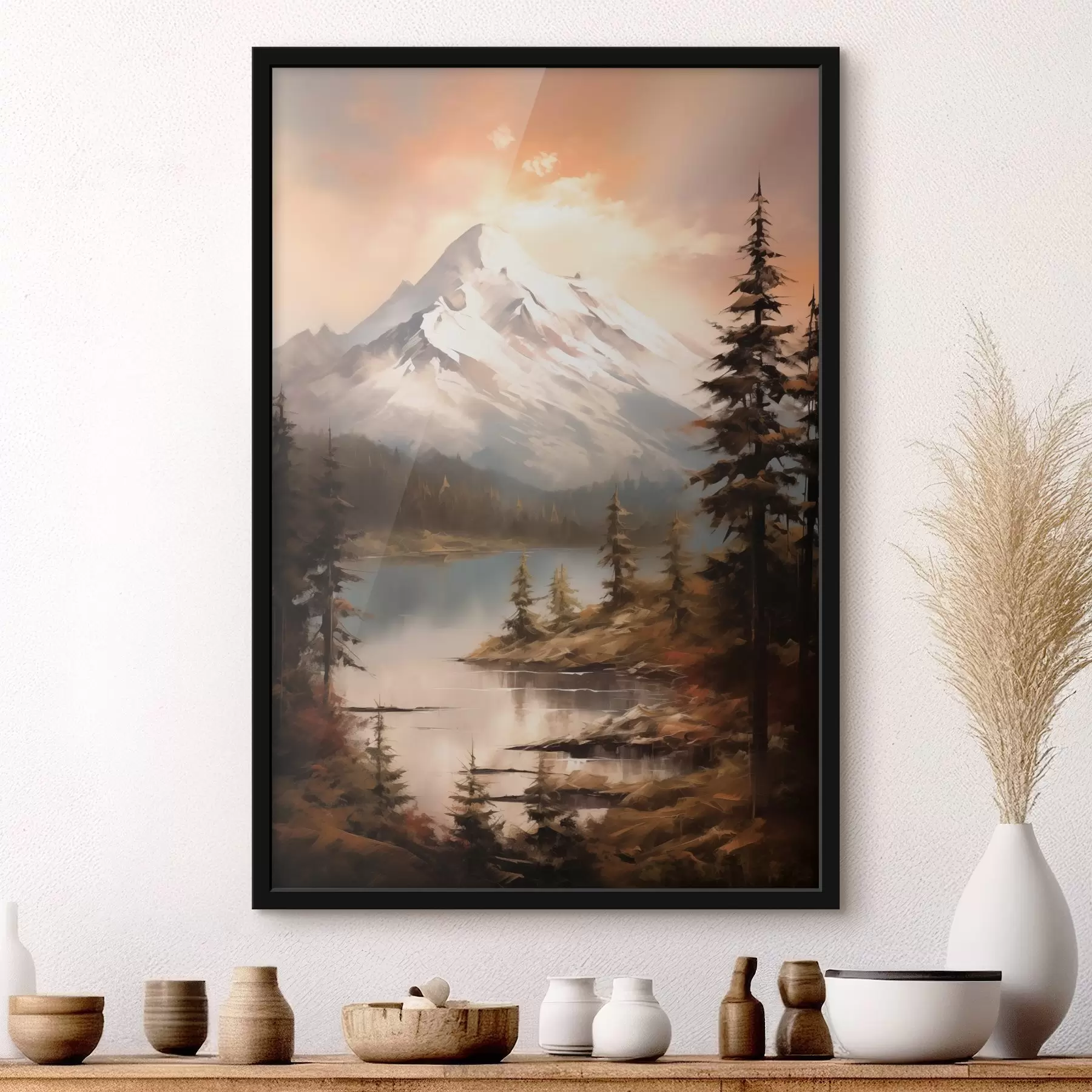 Картина Вид на гори, річку f43543