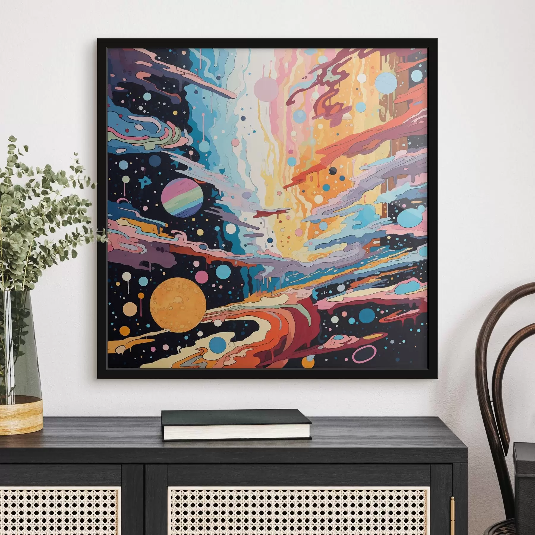 Картина Всесвіт у русі в стилі абстрактного живопису f44238