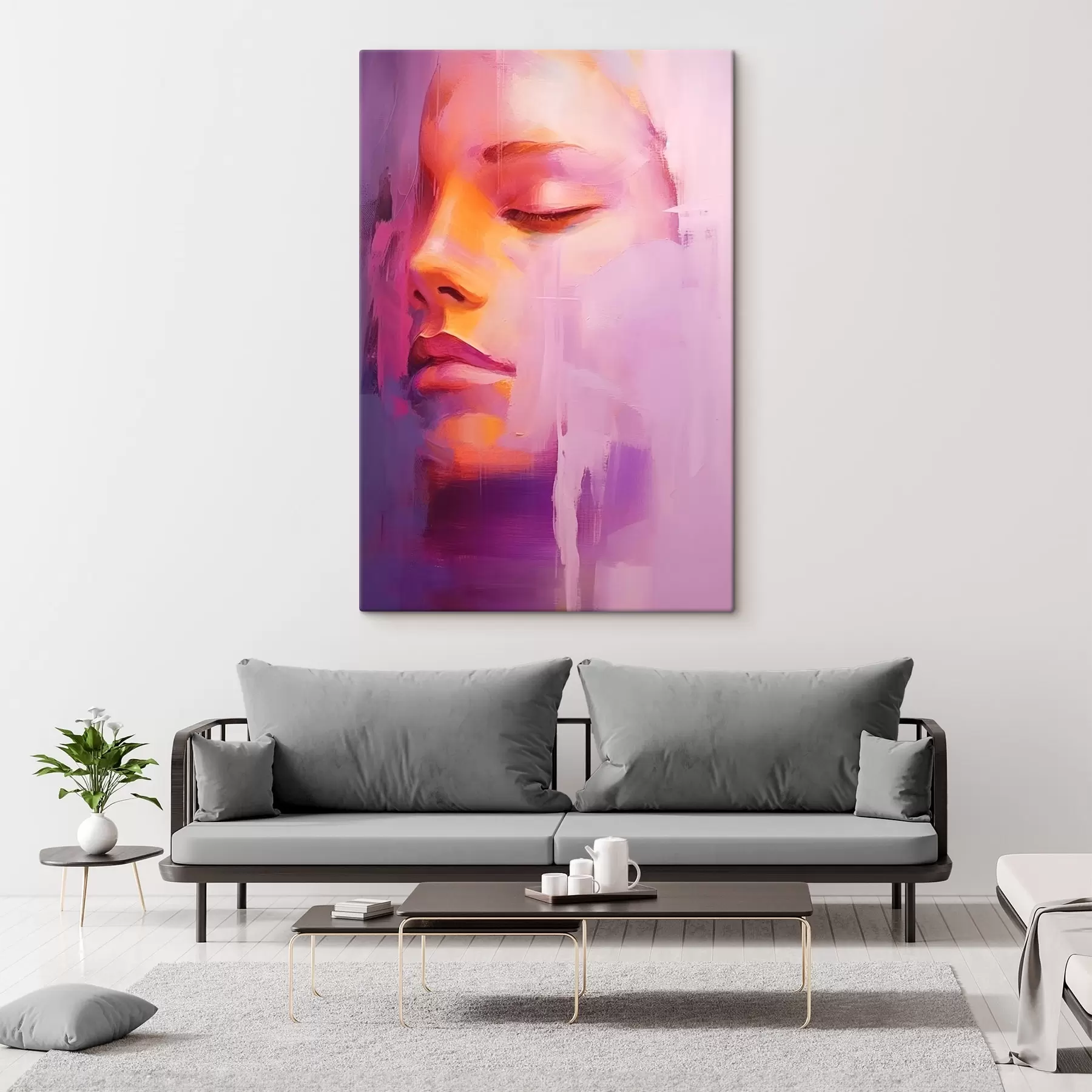 Картина Обличчя дитини намальоване фарбою s44280