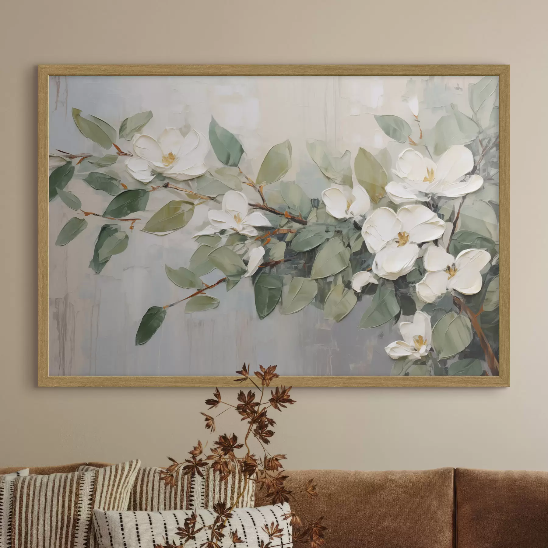Картина Магнолія в м’якій зелені f44853
