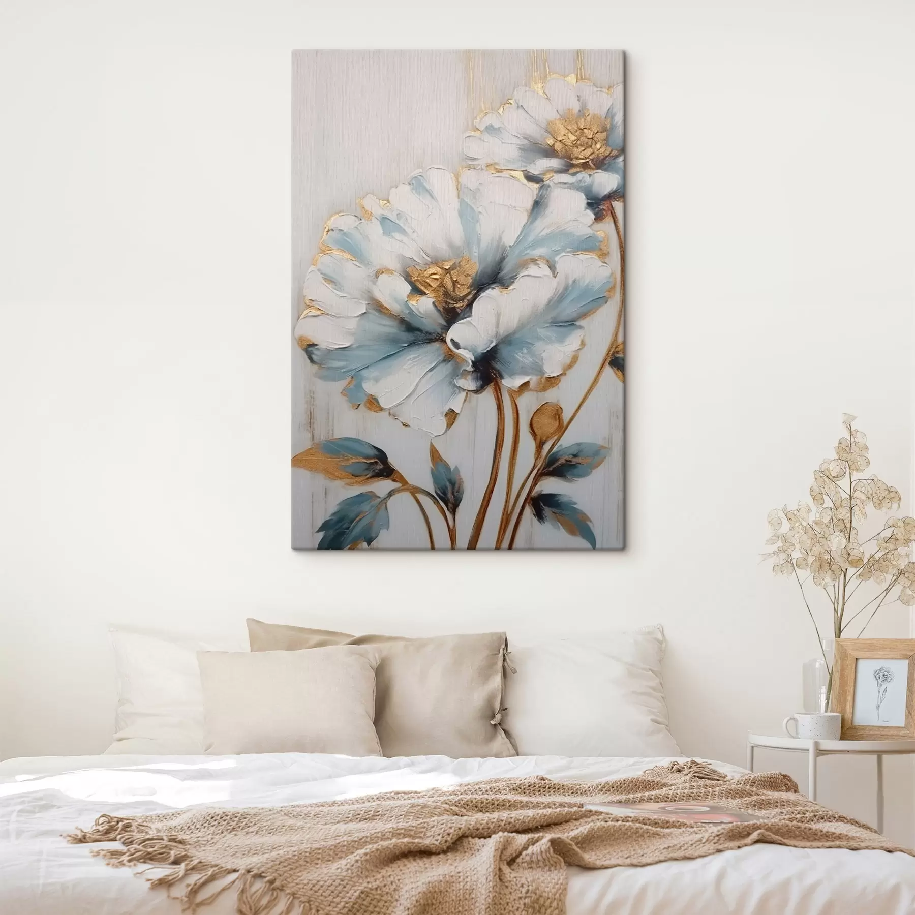 Картина Блакитні та білі квіти s44989