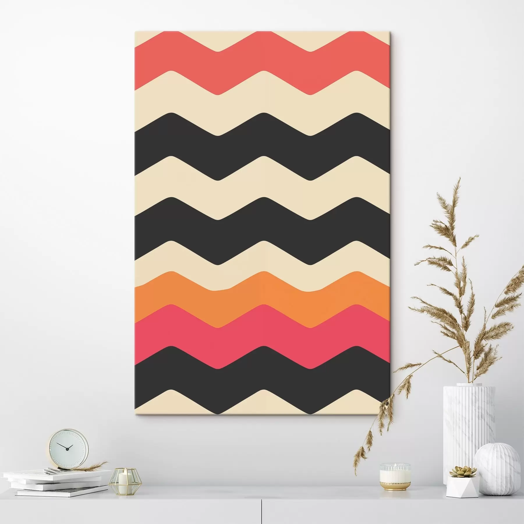 Картина Геометричний візерунок з хвилястими смужками s45004