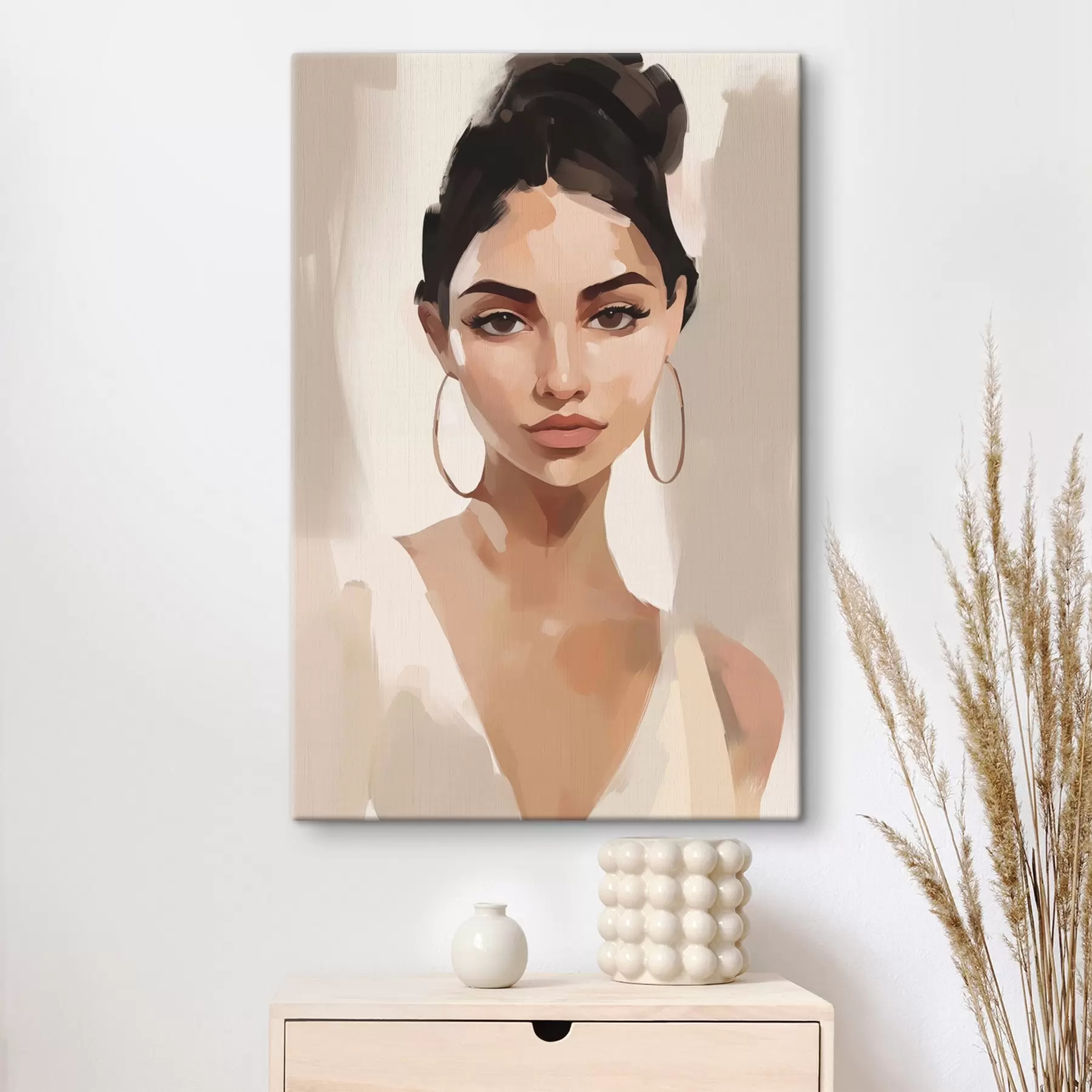 Картина Портрет дівчини з імітацією живопису s45014