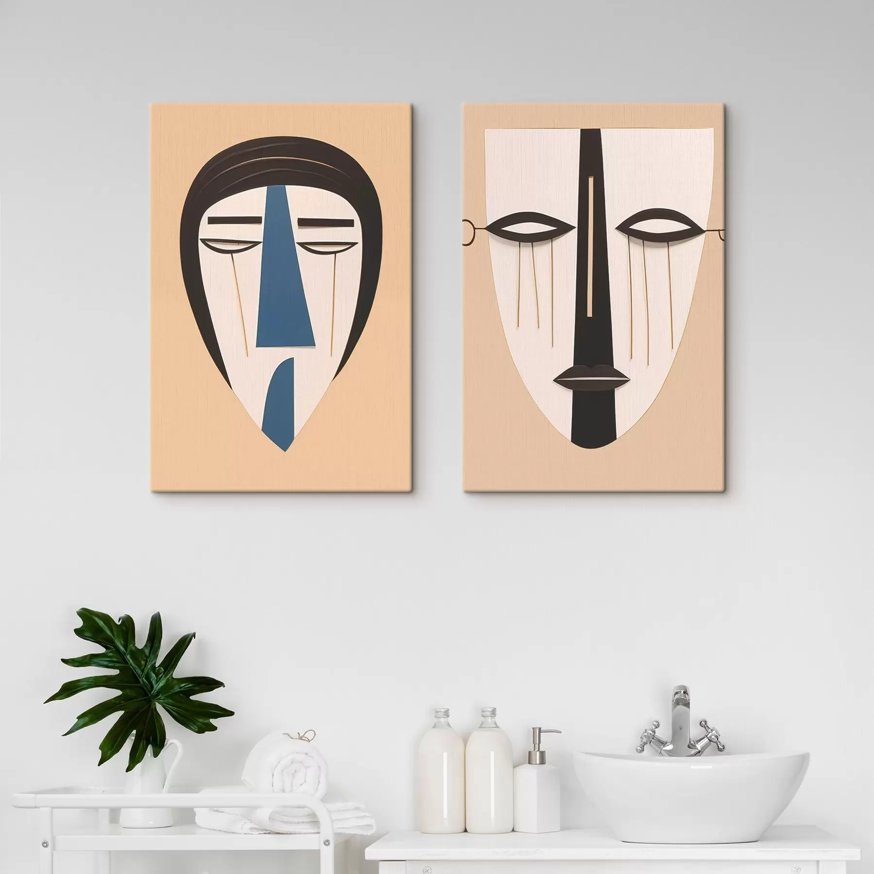 Картина Абстрактні обличчя m00500