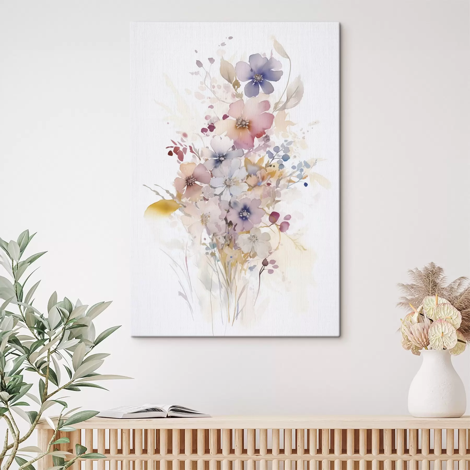 Картина Квіти імітують акварель s45353