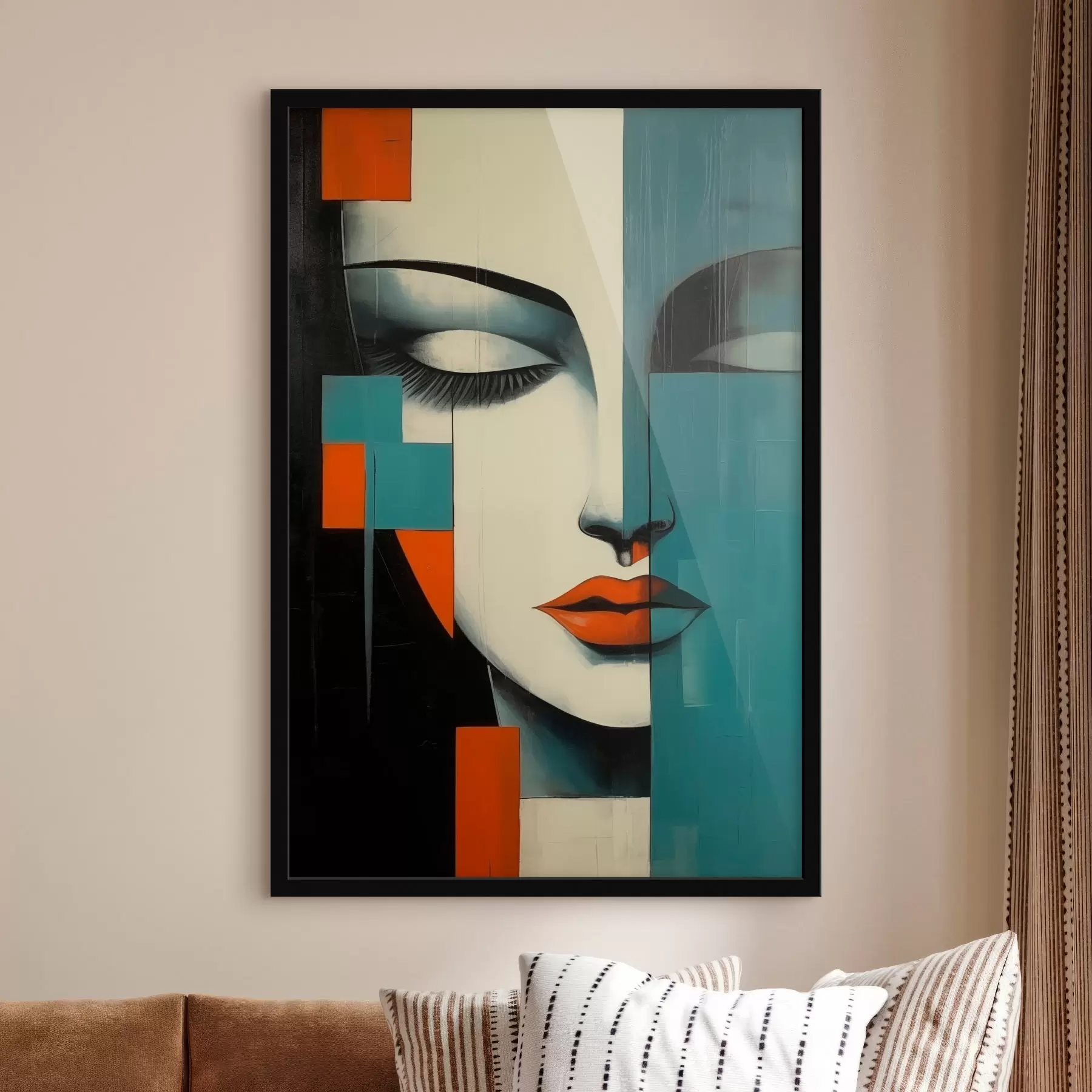 Картина Абстрактний жіночий портрет f45438