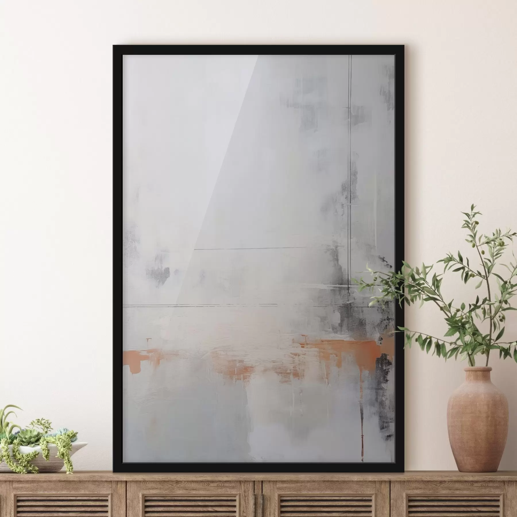 Картина Сучасна абстракція з імітацією потертої текстури f45451