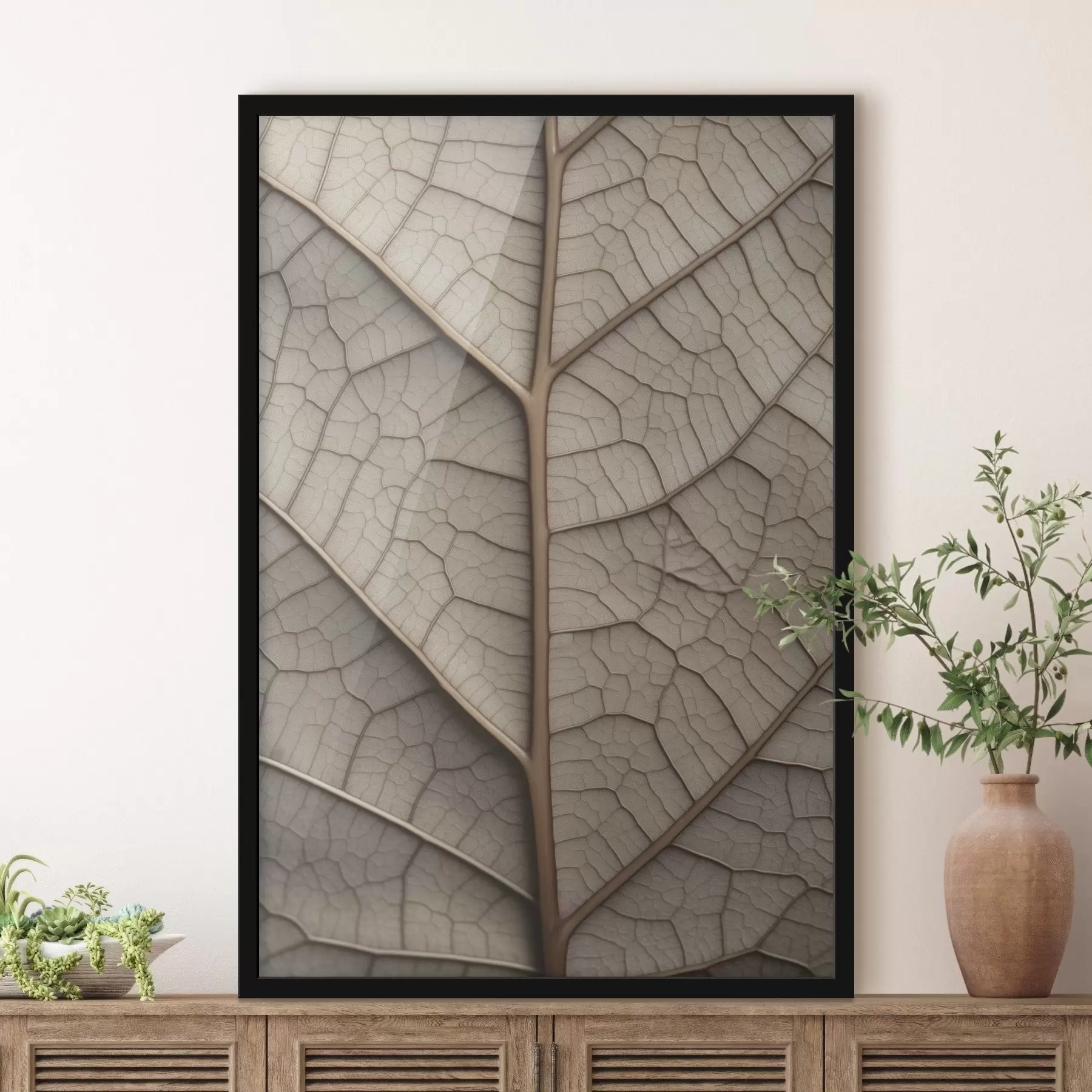 Картина Сухий лист з прожилками f45604