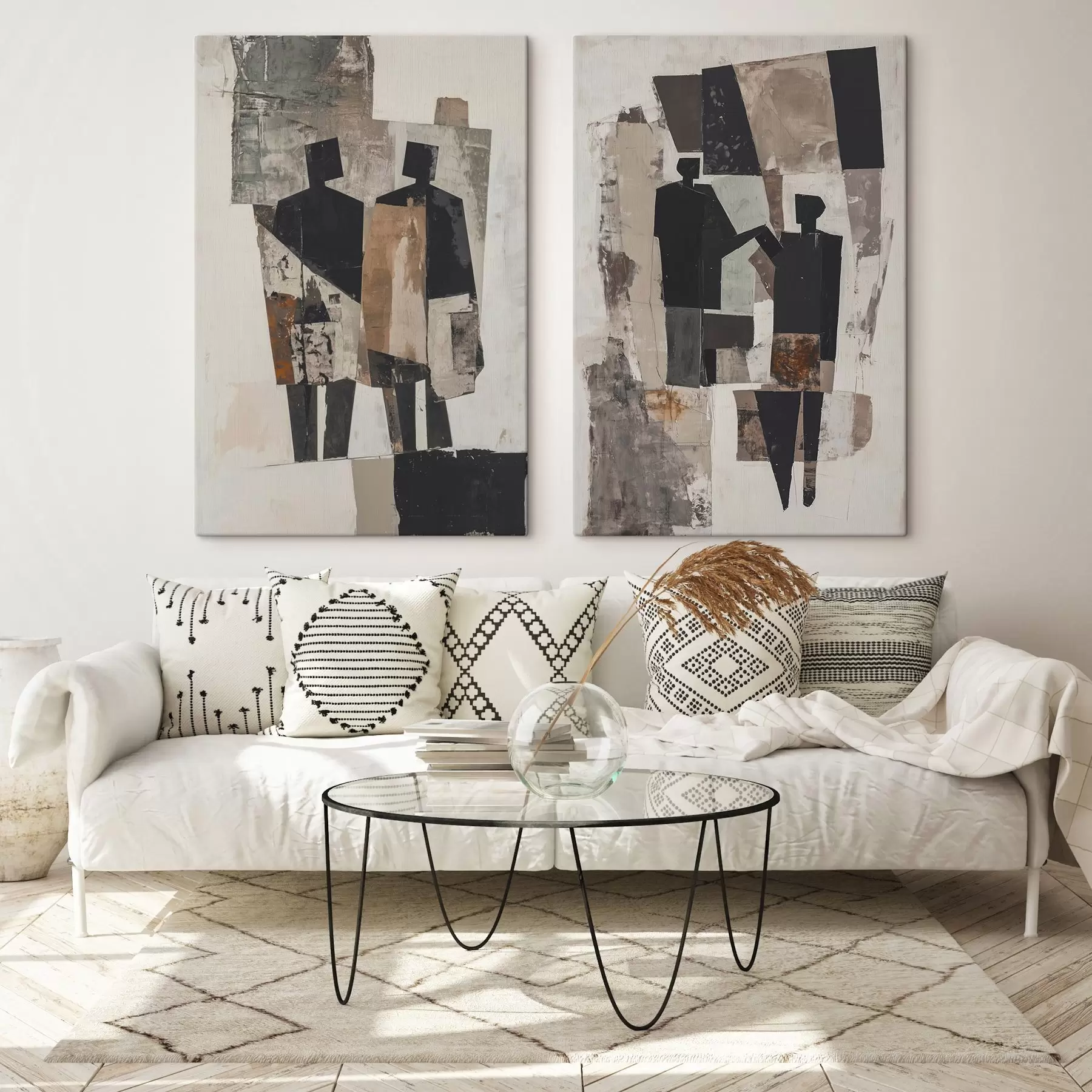 Картина Абстракція з силуетами m00716