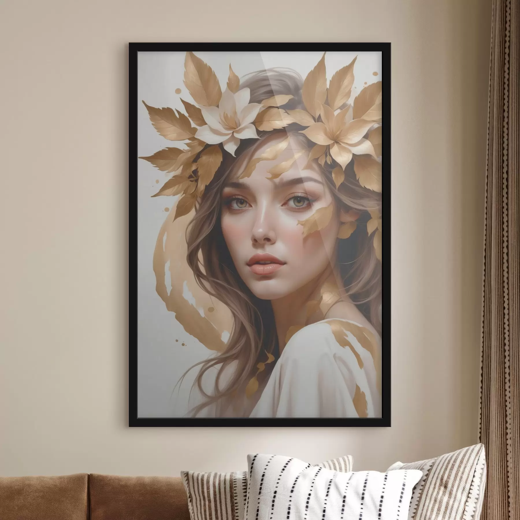 Картина Жінка з листям у волоссі f45748