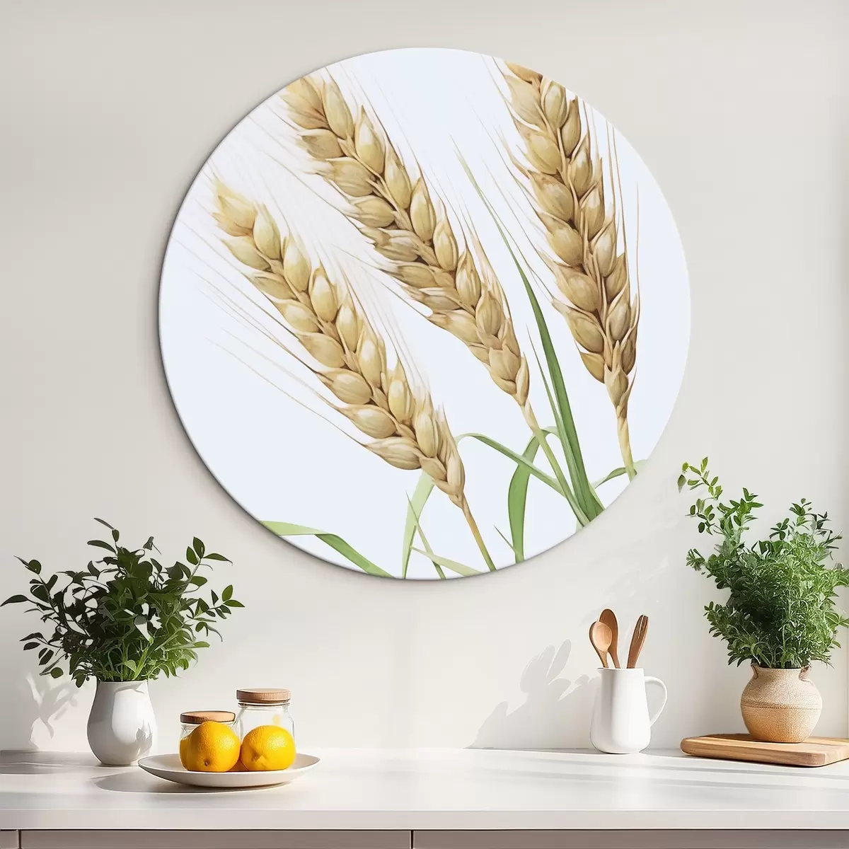 Кругла картина Колосся пшениці r45768