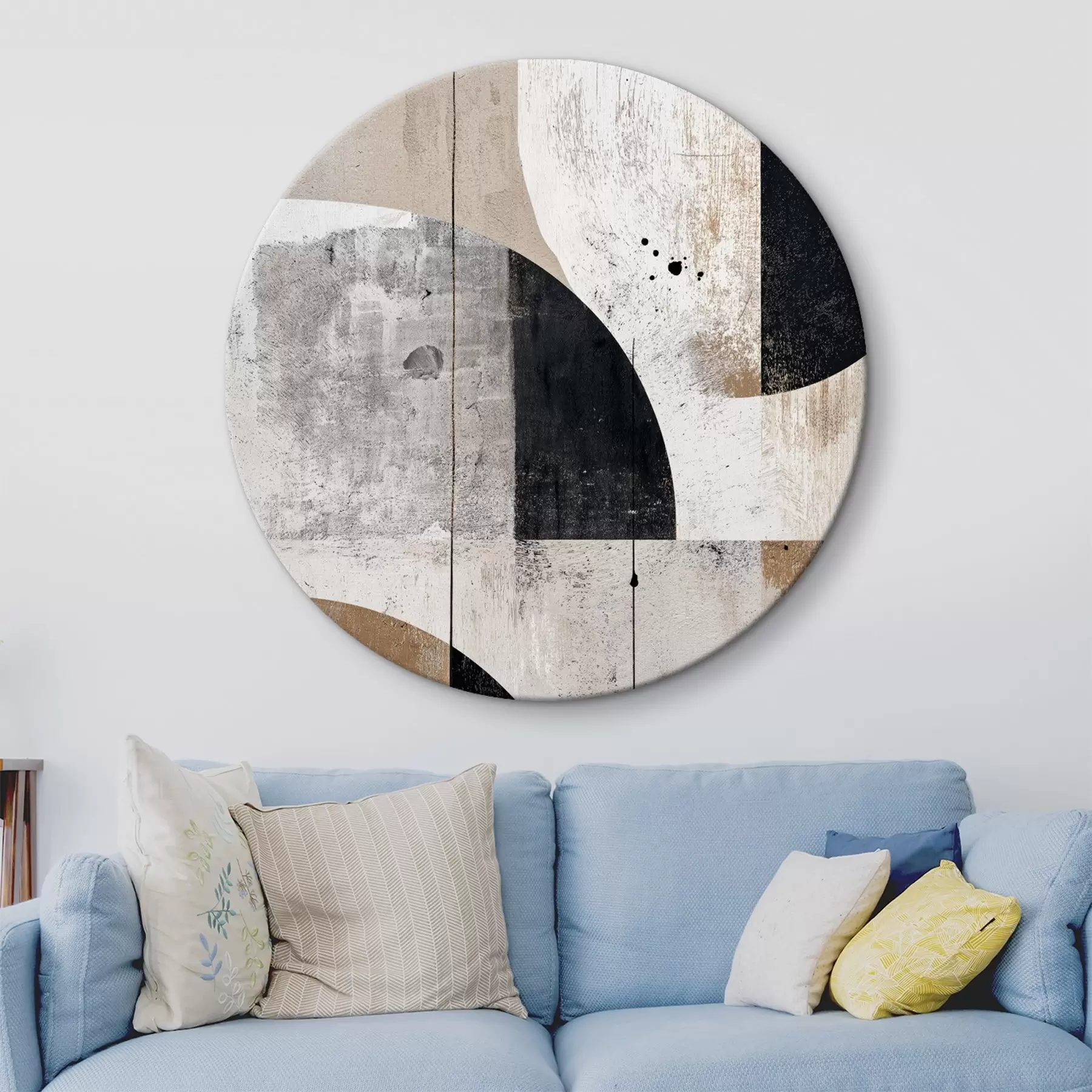 Картина Геометричні фігури в сірих і бежевих відтінках r45812