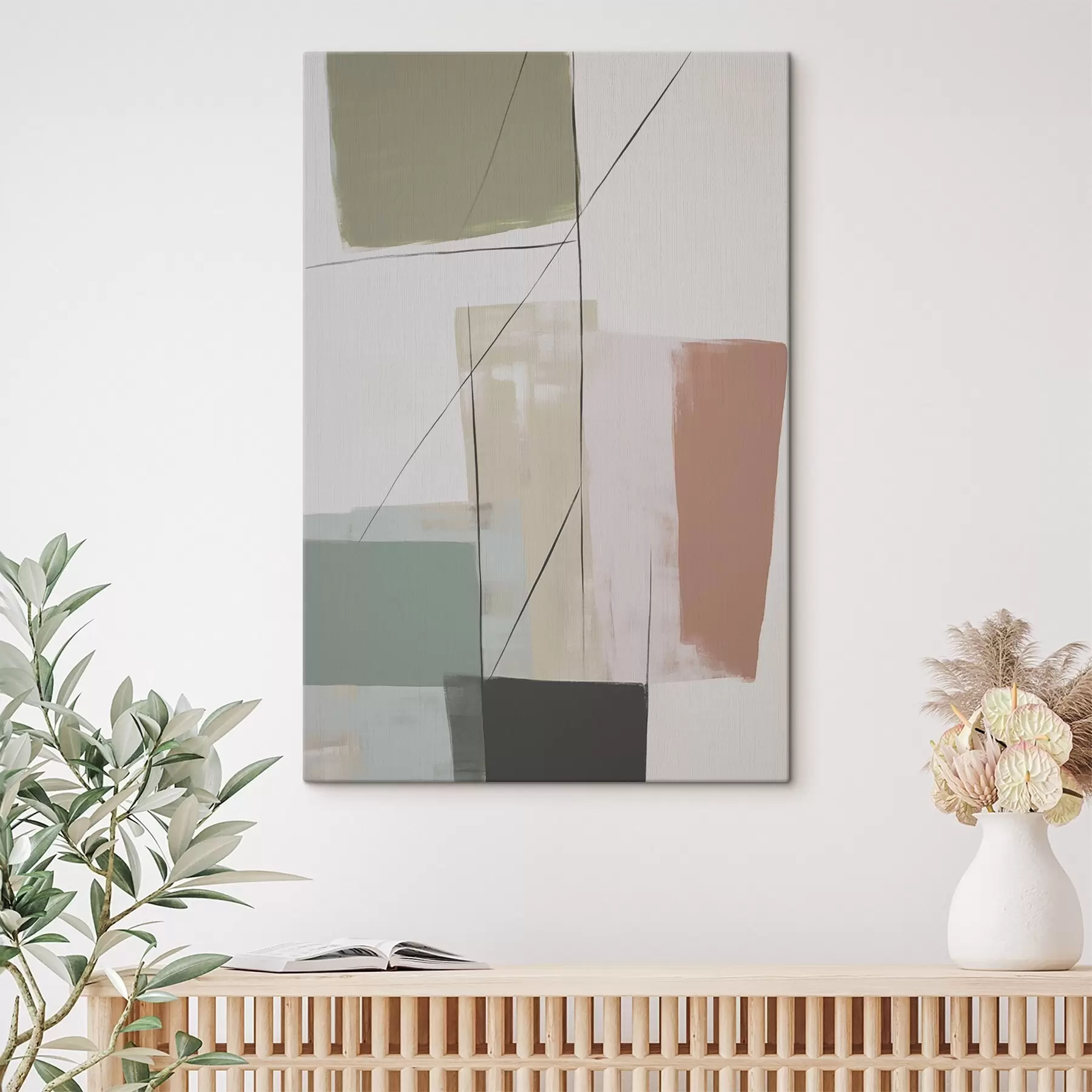 Картина Абстракція з імітацією потертостей s45974