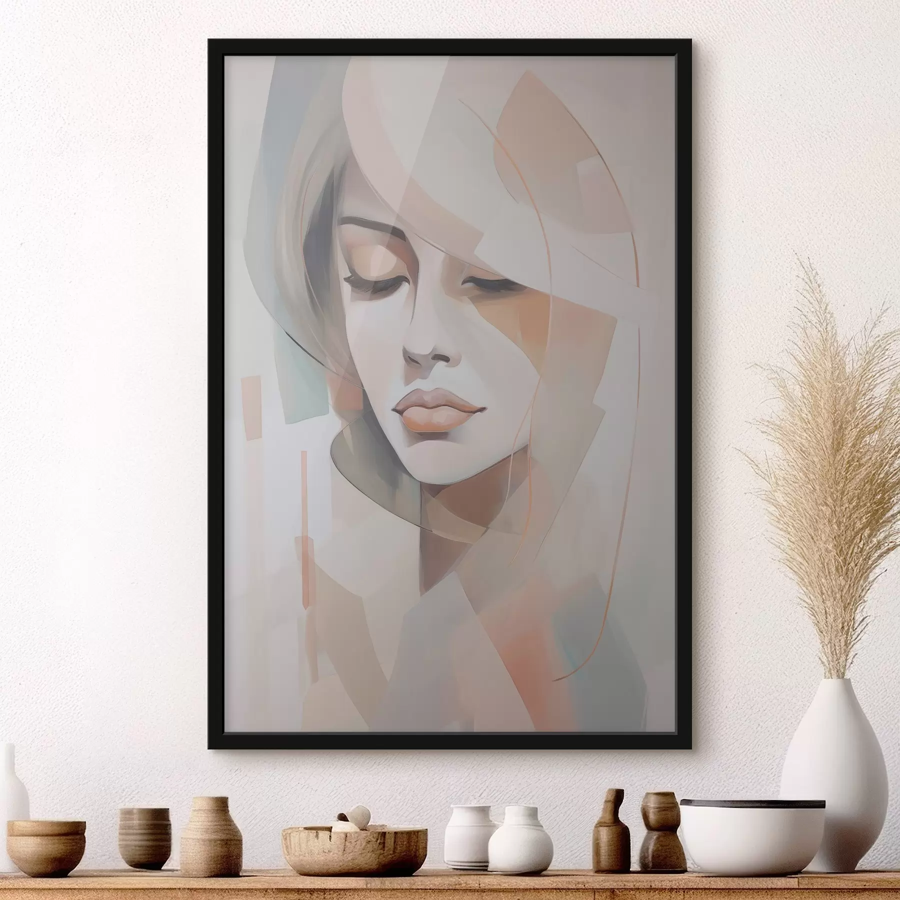 Картина Абстрактний портрет дівчини f45972