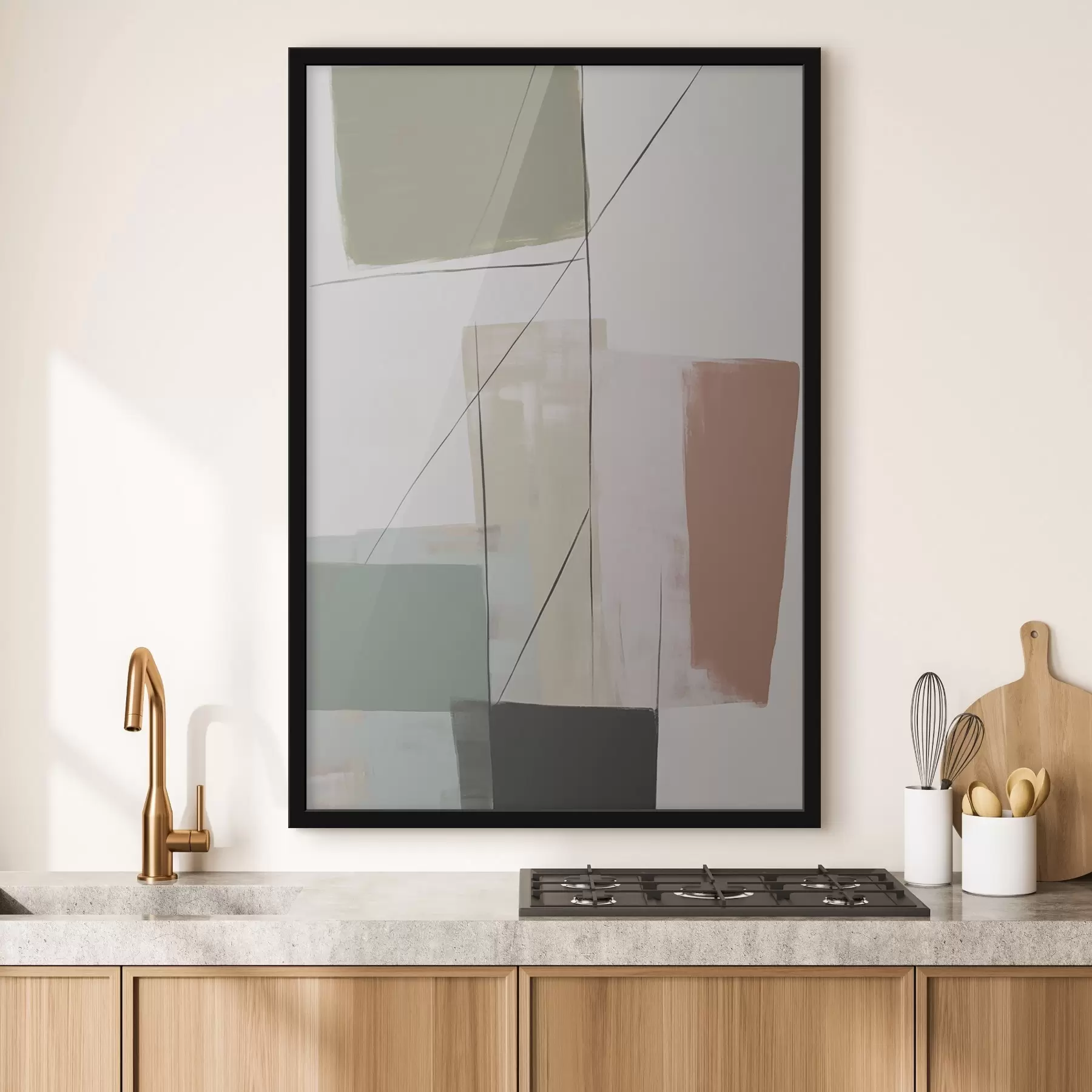 Картина Абстракція з імітацією потертостей f45974