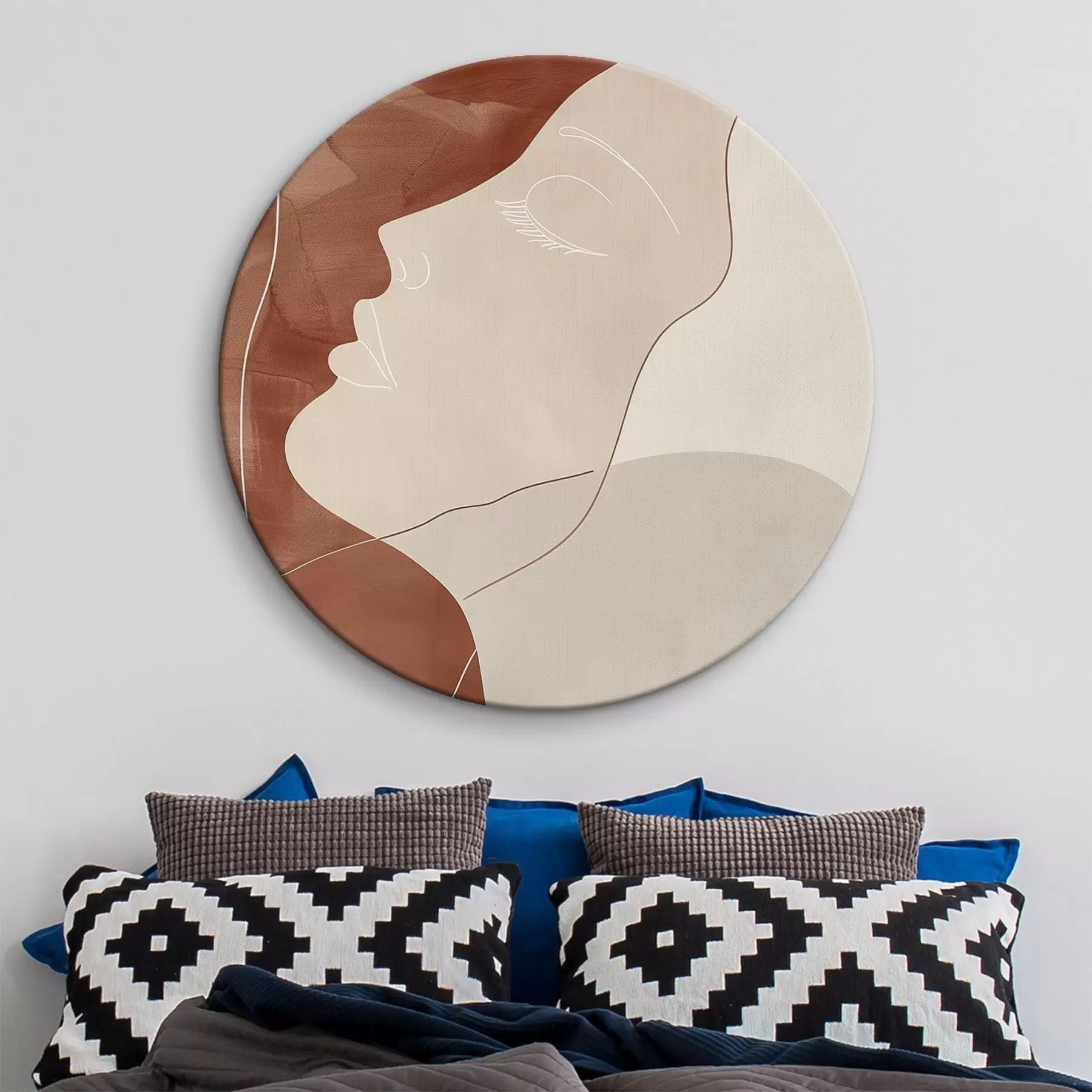 Картина Абстракція, силует дівчини r45656