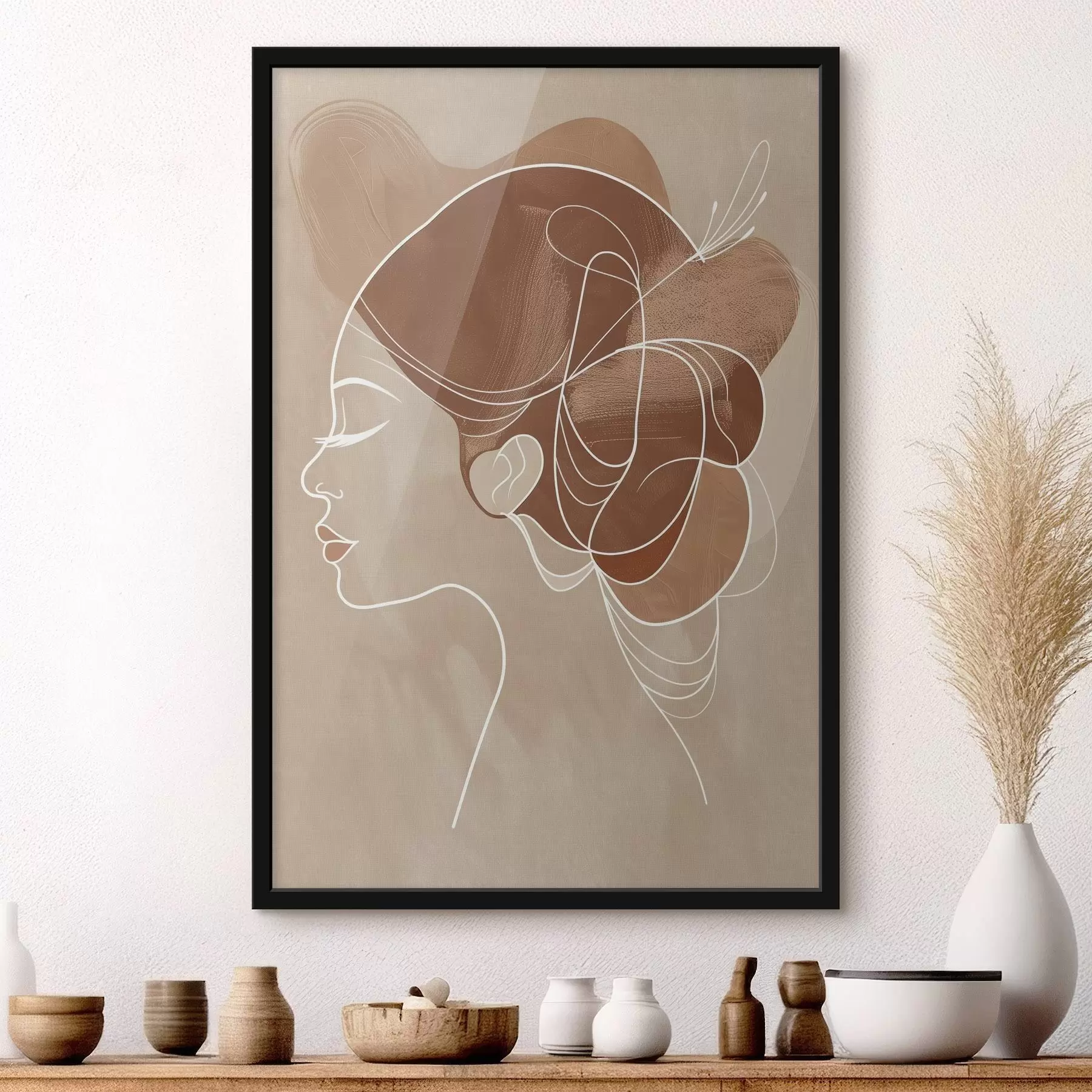 Картина Абстрактна композиція, дівчина f45655