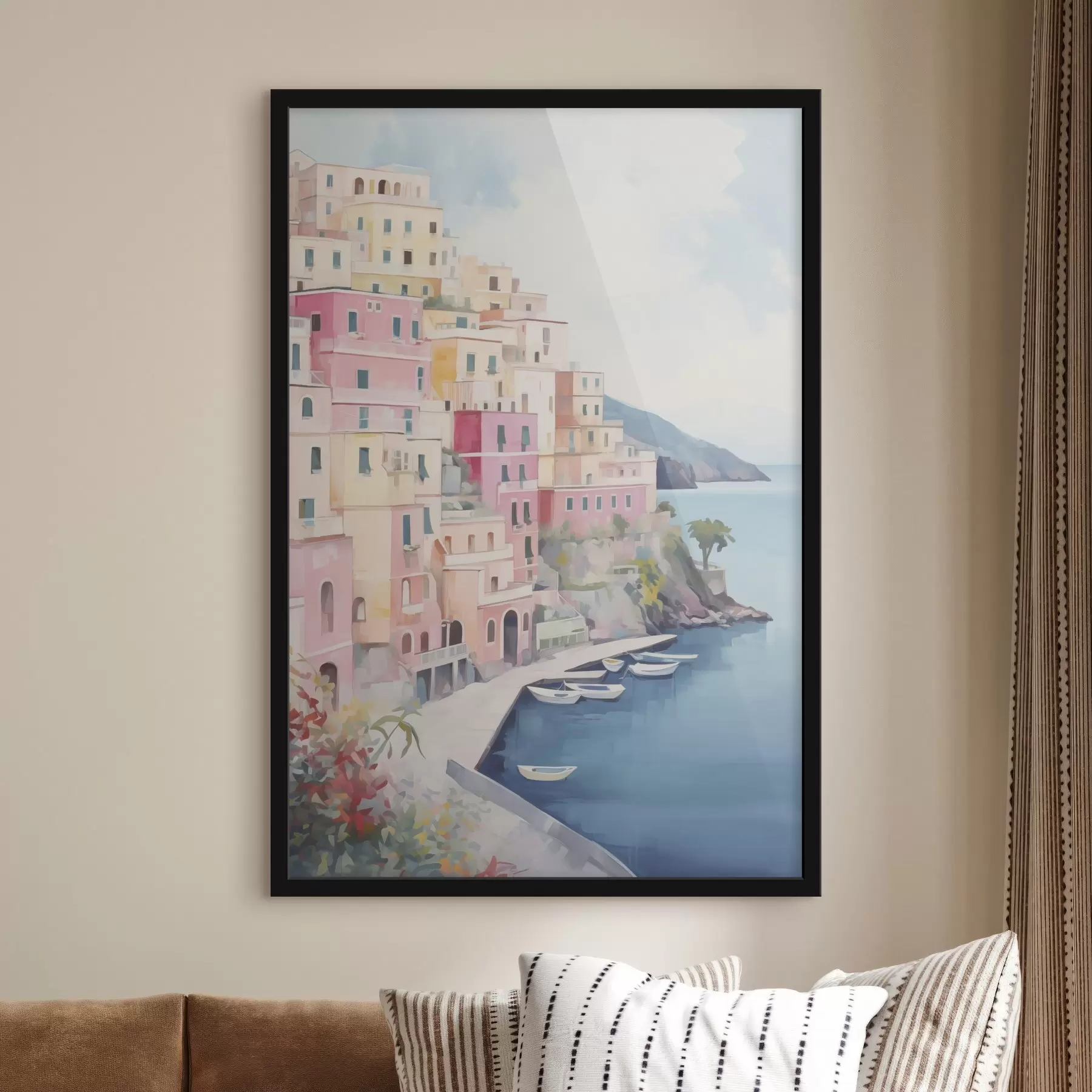 Картина Будинки біля морської затоки f46066