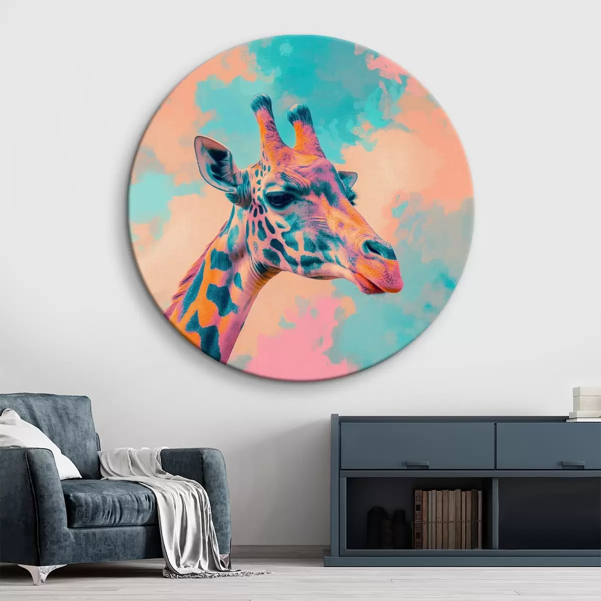 Кругла картина Жираф r46037