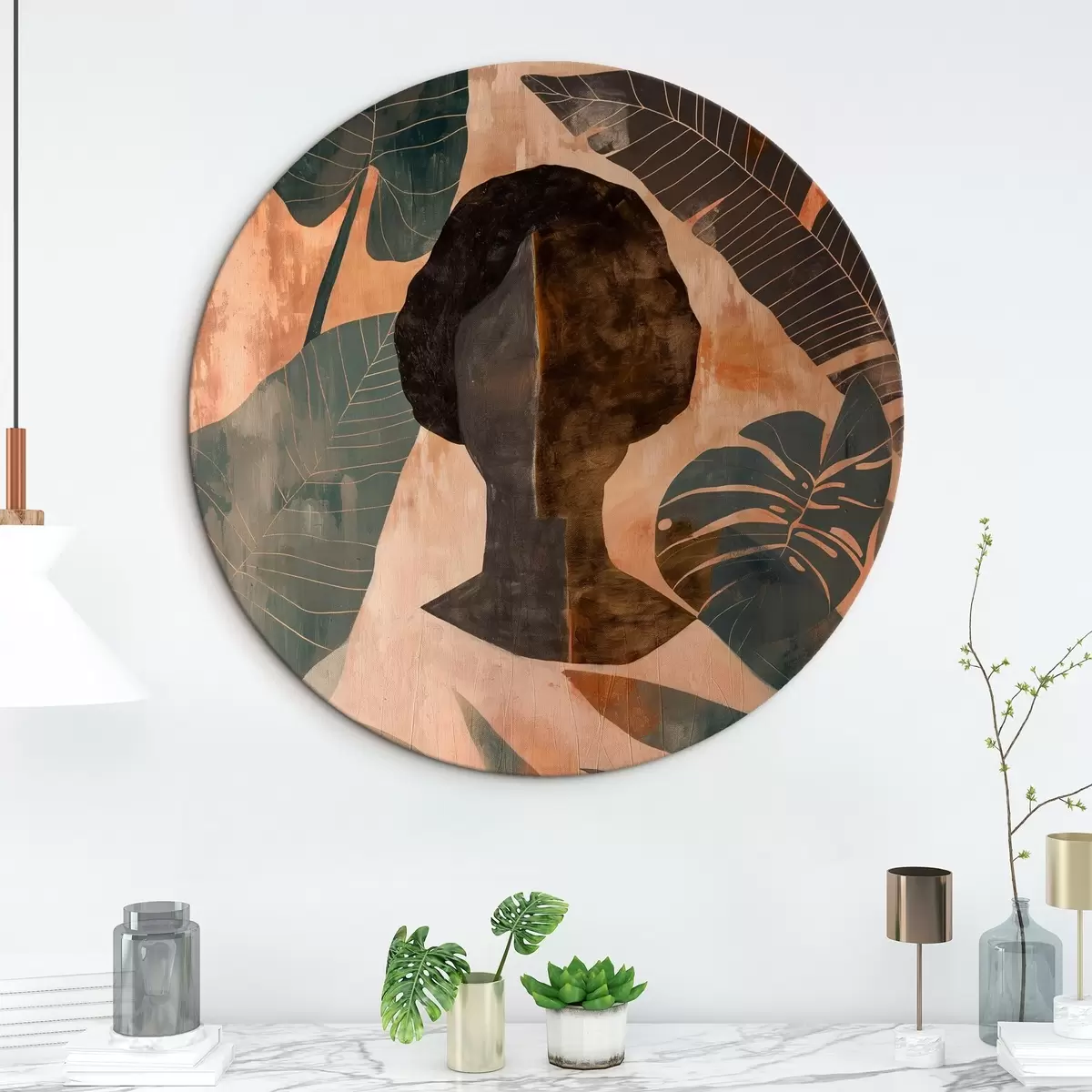 Кругла картина Силует r46040