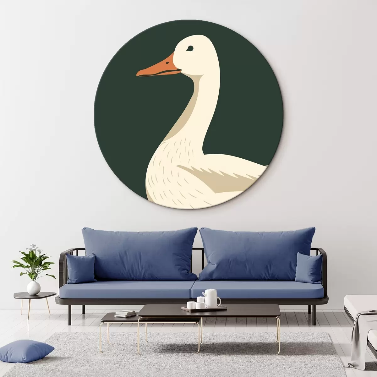 Кругла картина Гуска r46044