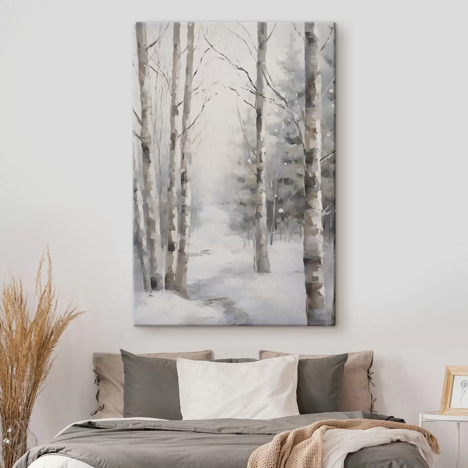 Картина Берези в зимовому лісі s46129