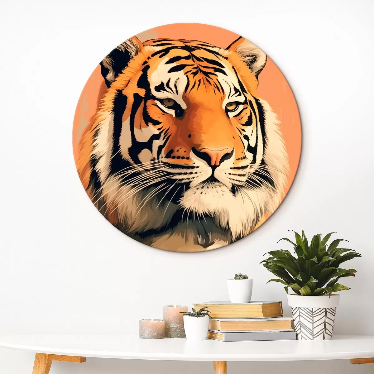 Кругла картина Тигр r46205