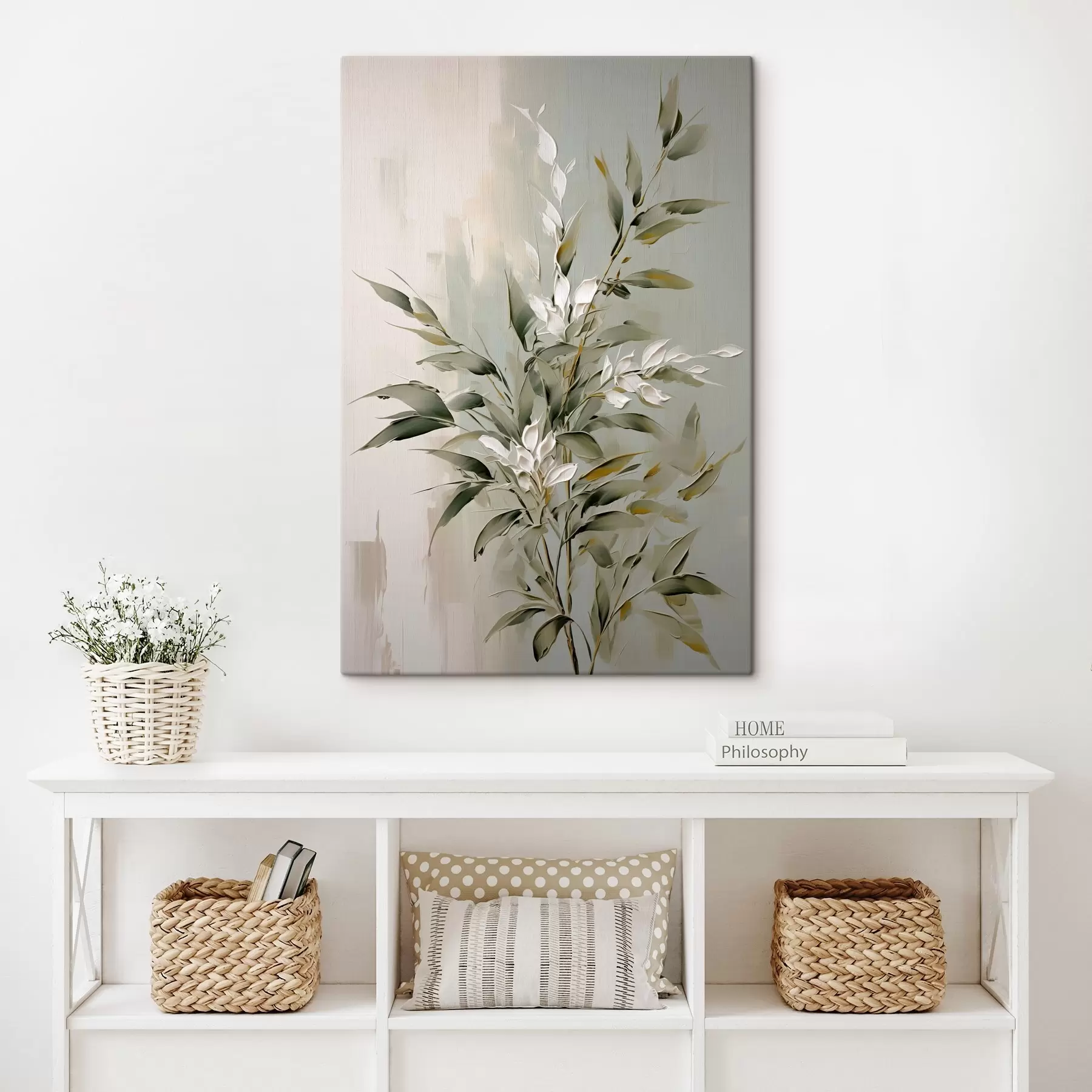 Картина Абстрактна гілка з листям s46135