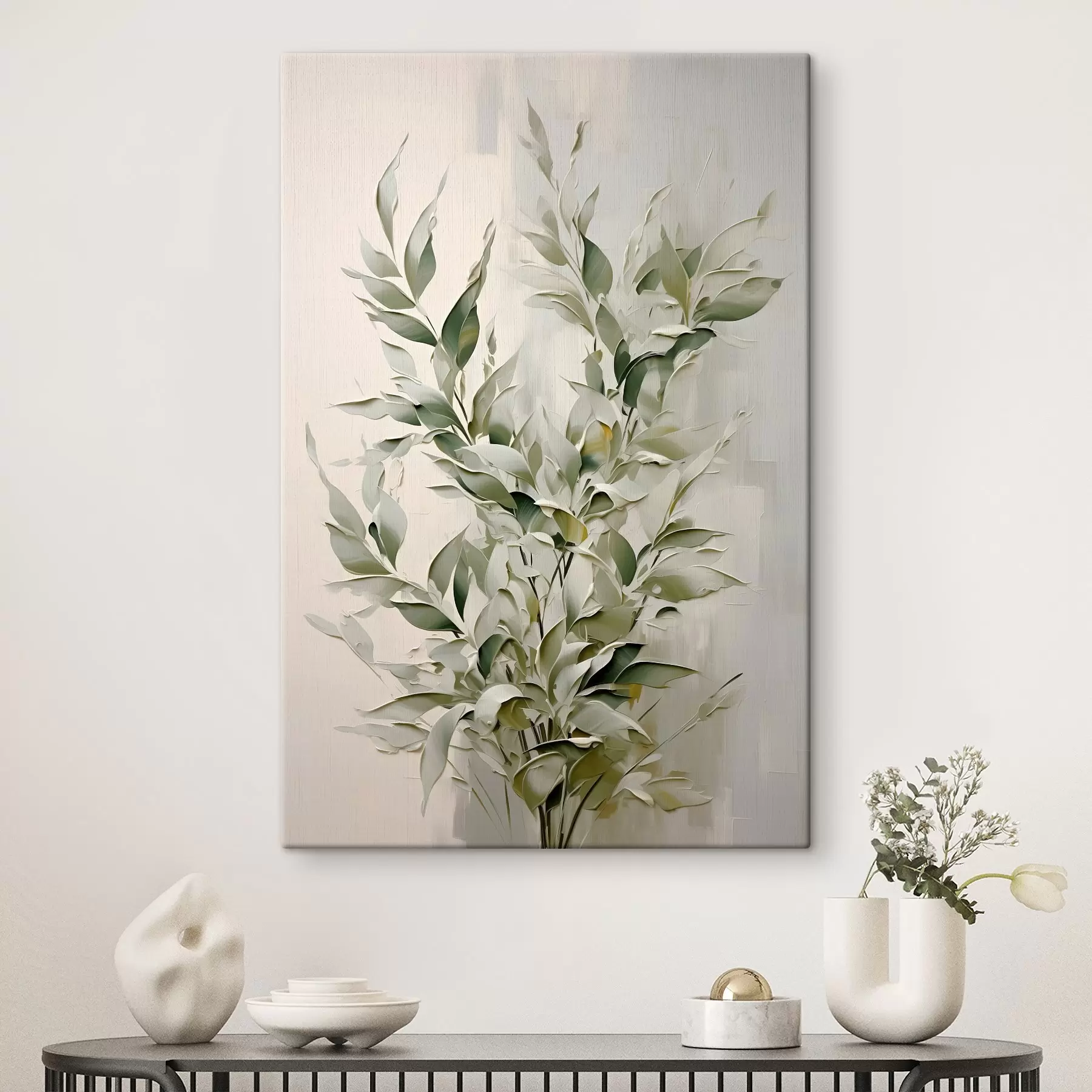 Картина Абстрактна гілка з листям s46136