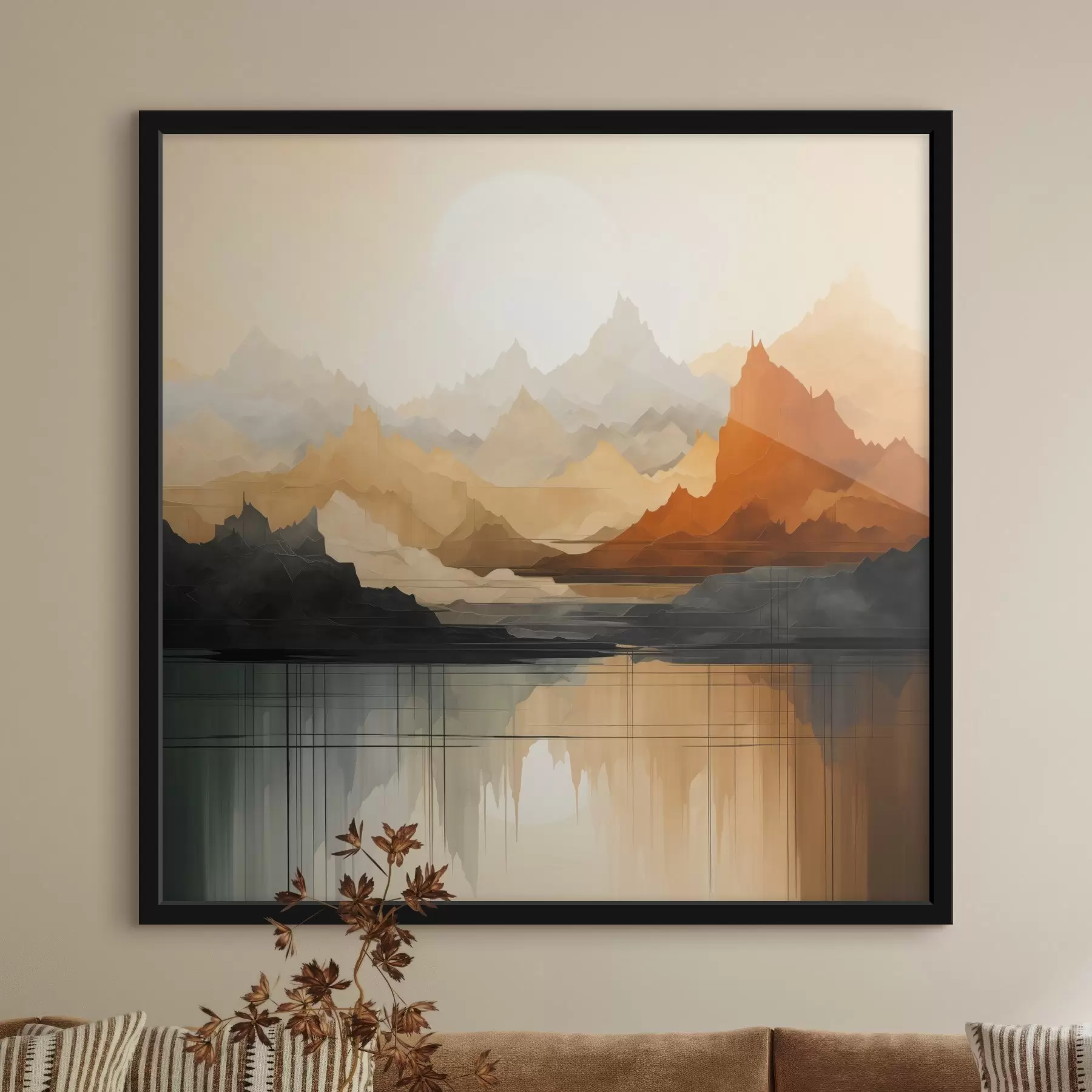 Картина Абстрактний гірський пейзаж f46140