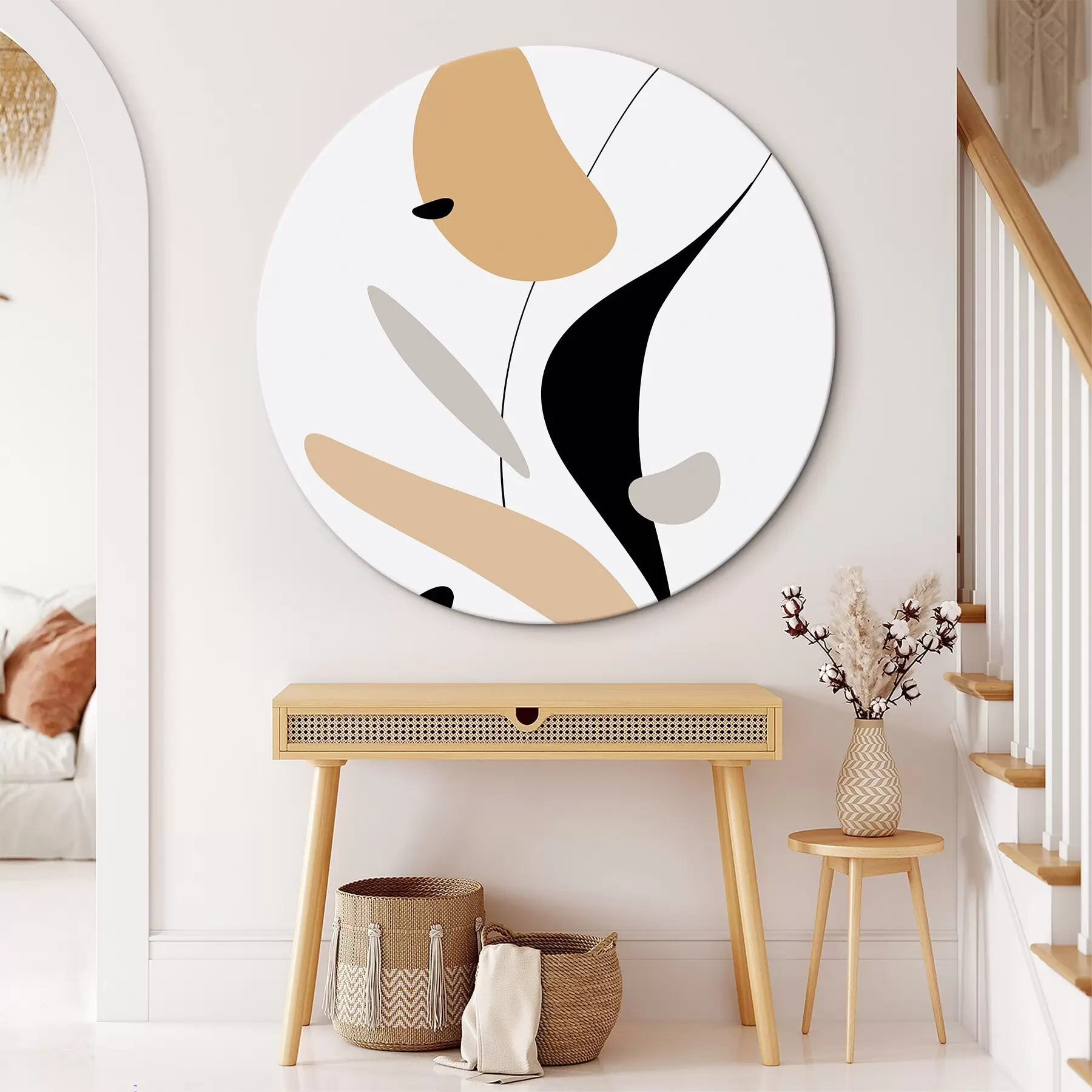 Картина Абстрактна композиція з плямами і лініями r46350