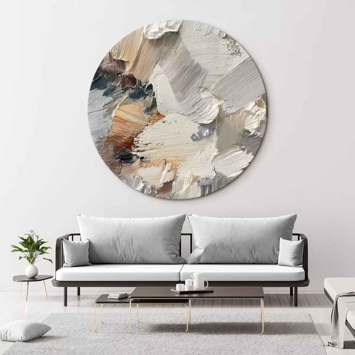 Кругла картина Текстуровані штрихи r46386